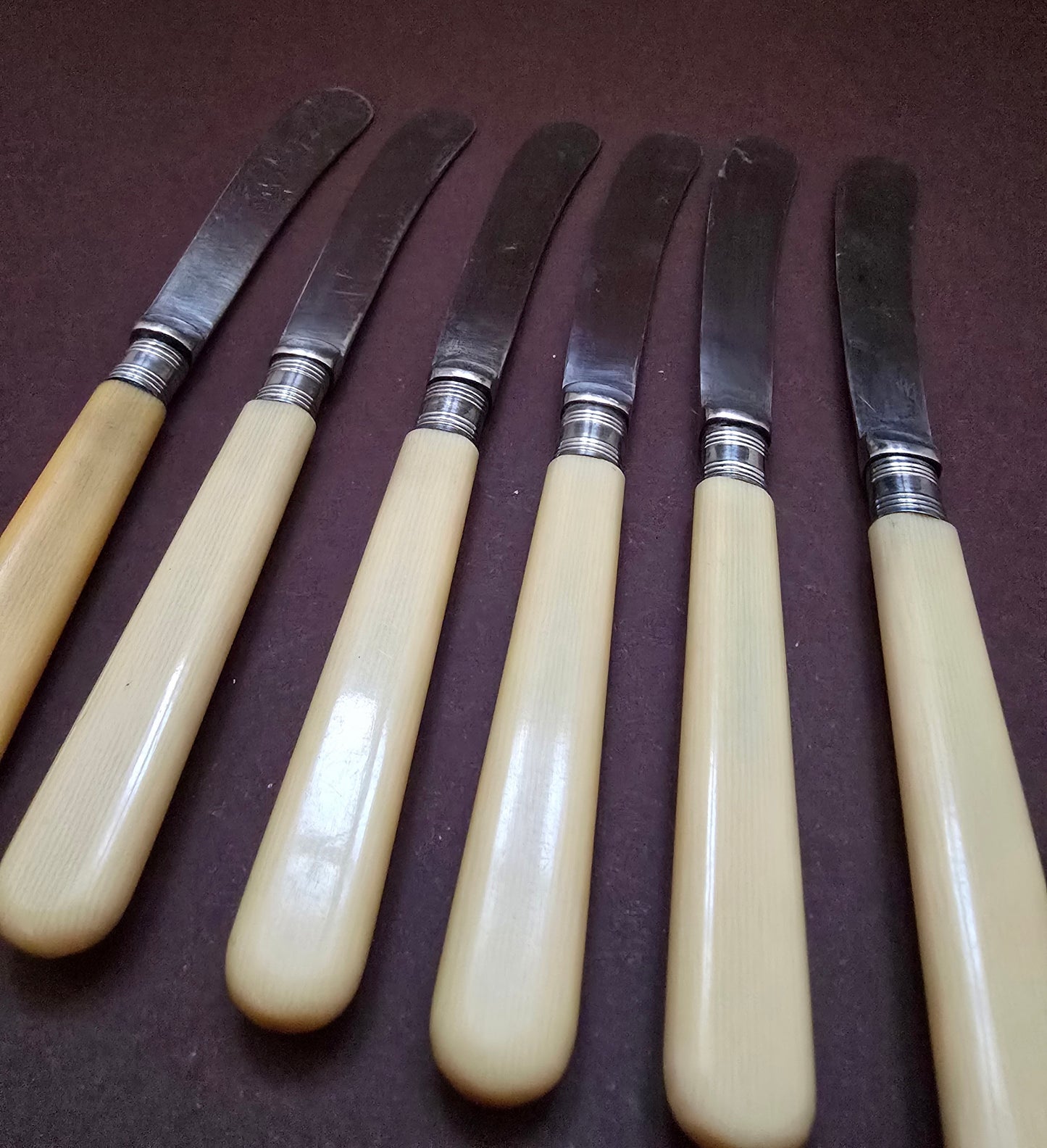 Lascelles Silver-Plated Butter Knives Set of 6 - England 1925