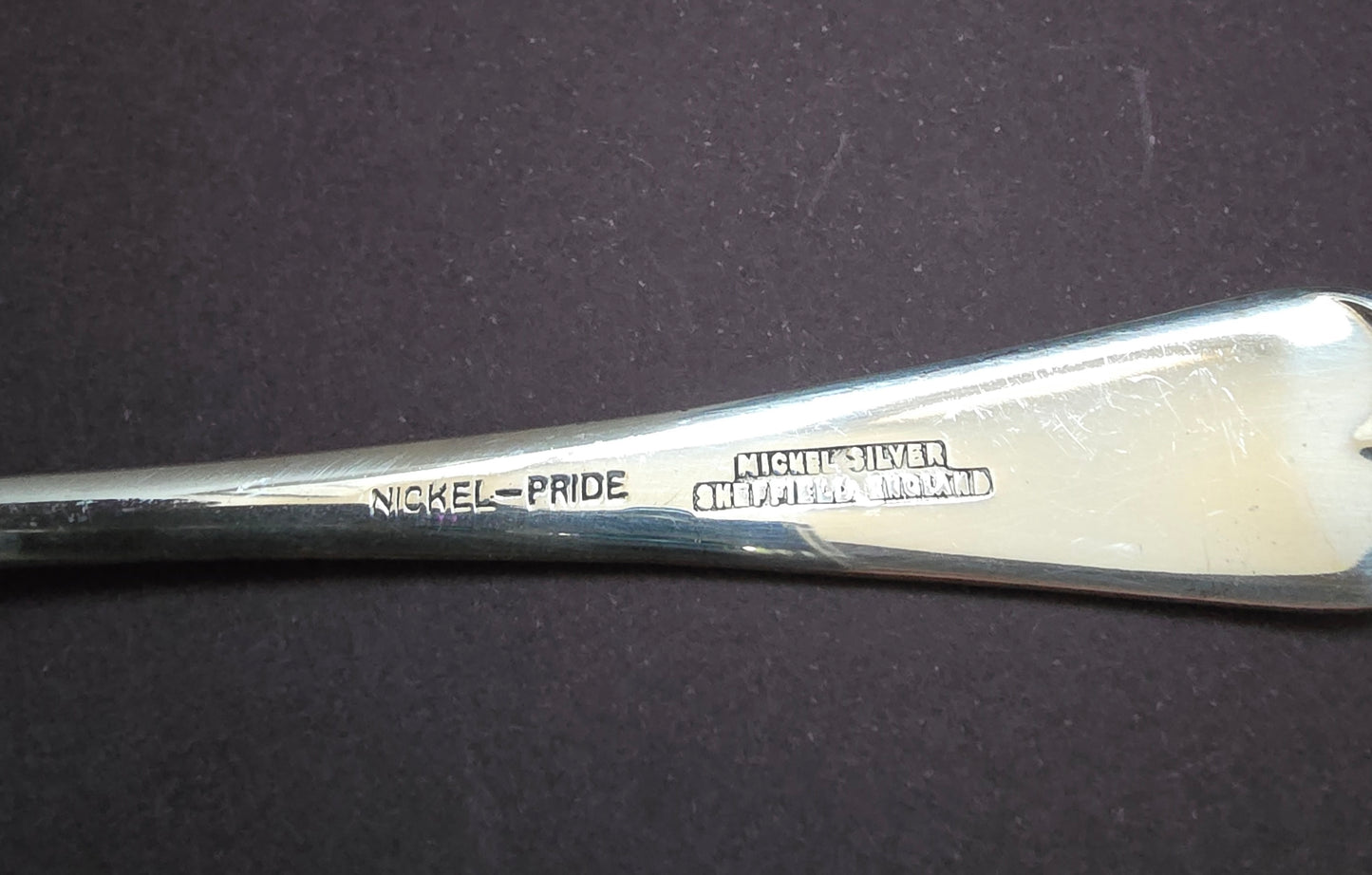 Sheffield Nickel Silver Dessert Spoons Set of 6 - England 1940