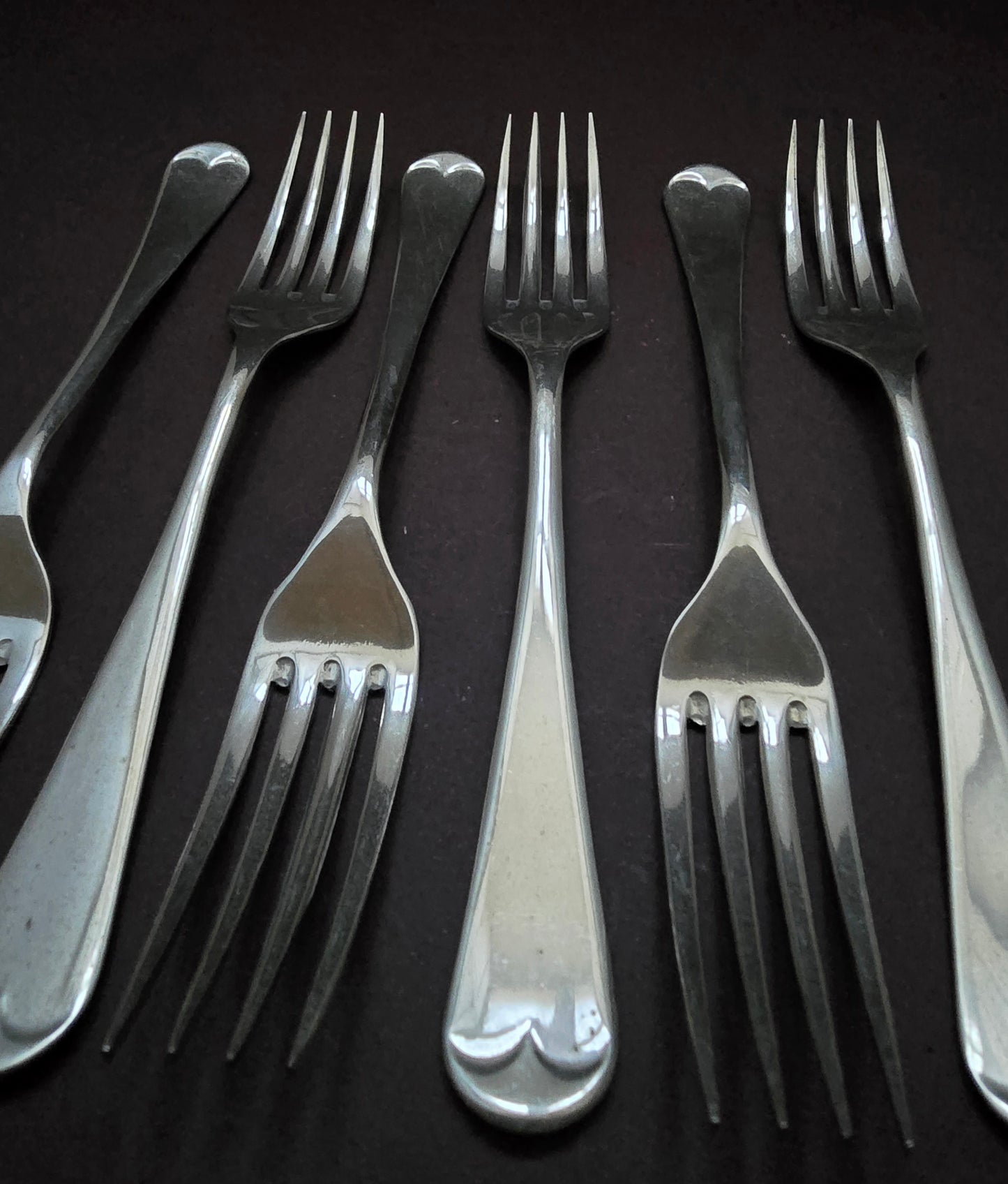 Sheffield Nickel Silver Dessert Forks Set of 6 - England 1940