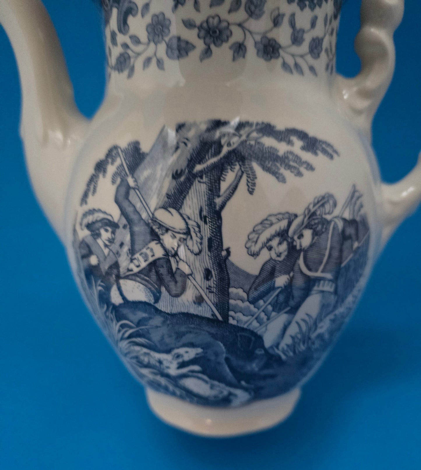 La Cartuja de Sevilla Blue Transferware Teapot - Pickman Spain