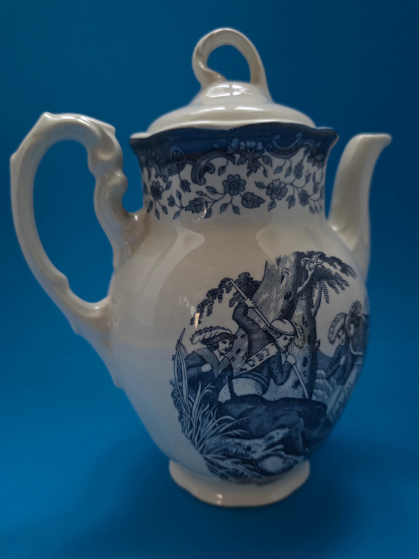 La Cartuja de Sevilla Blue Transferware Teapot - Pickman Spain