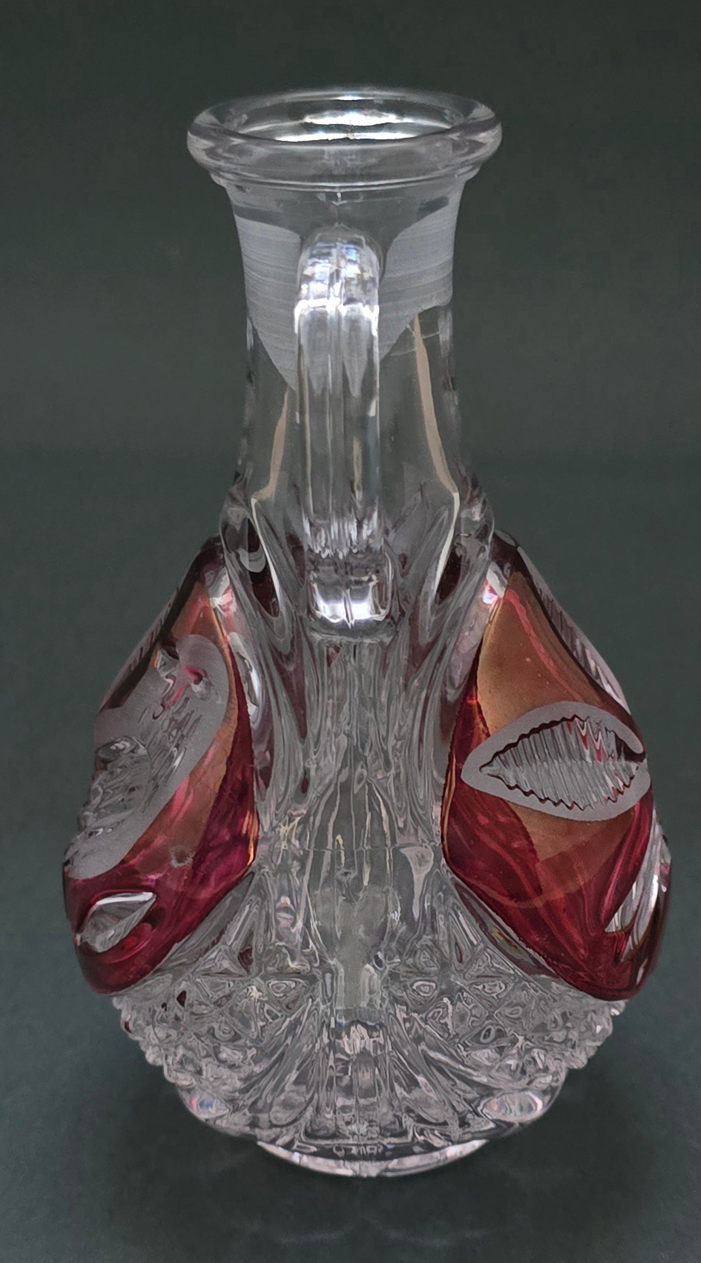 Hofbauer Byrdes Collection Crystal Decanter - 1960s German Ruby Flash Bird (No Stopper)