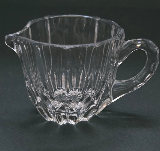 German Crystal Creamer - 1940s Cut Glass Mini Pitcher