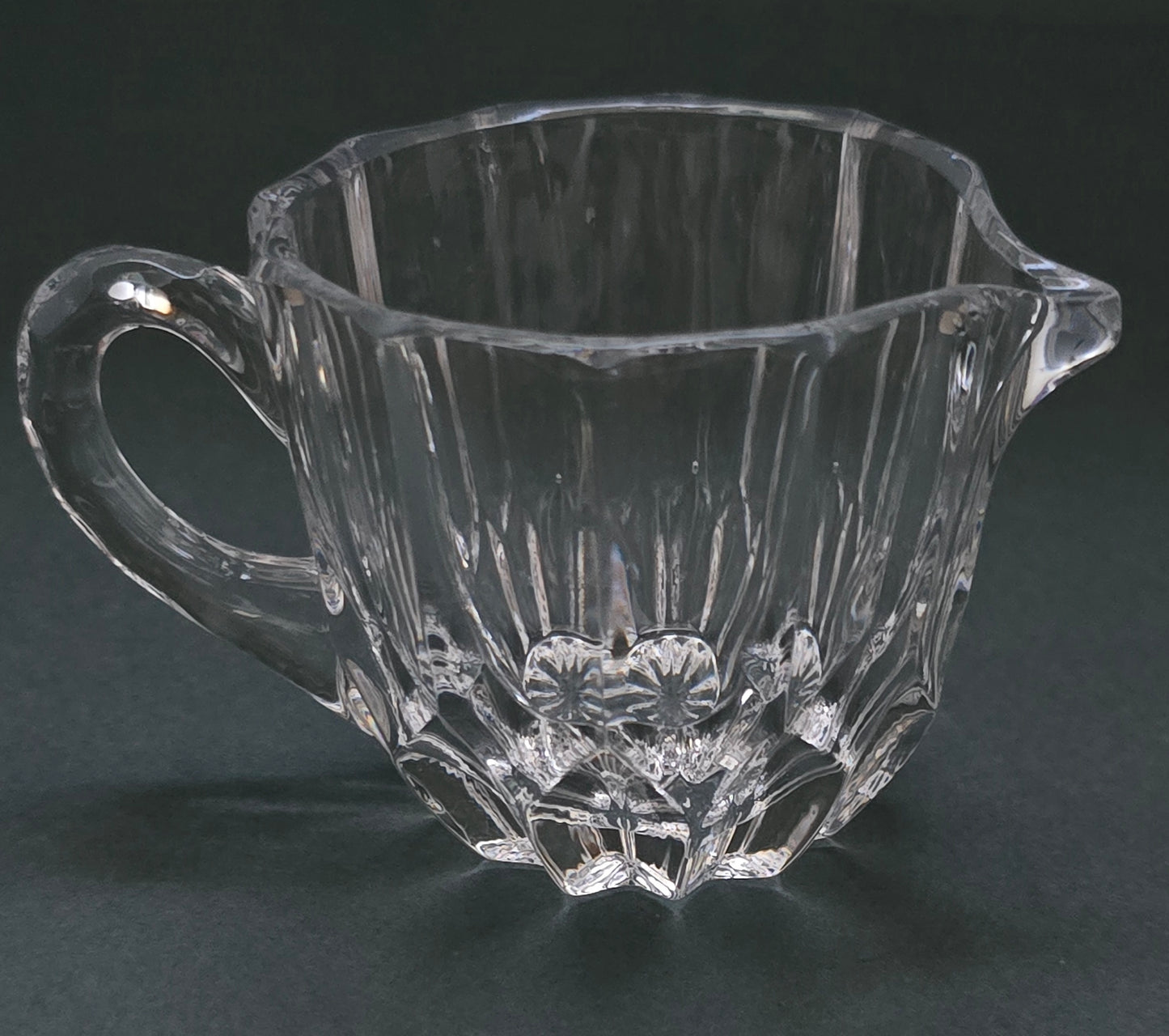 German Crystal Creamer - 1940s Cut Glass Mini Pitcher