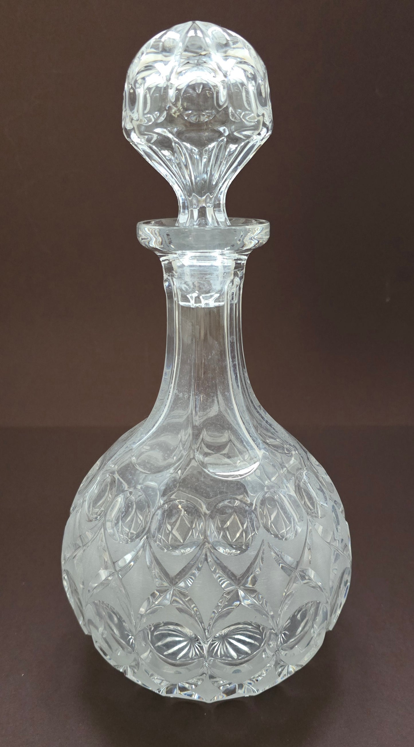 Heavy crystal decanter 1950s Germany