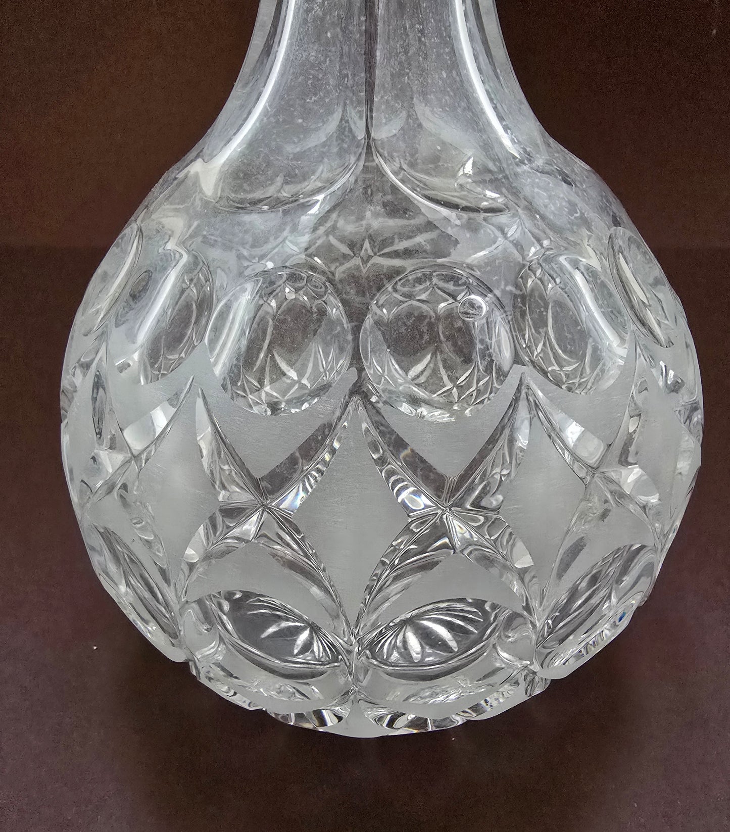 Heavy crystal decanter 1950s Germany