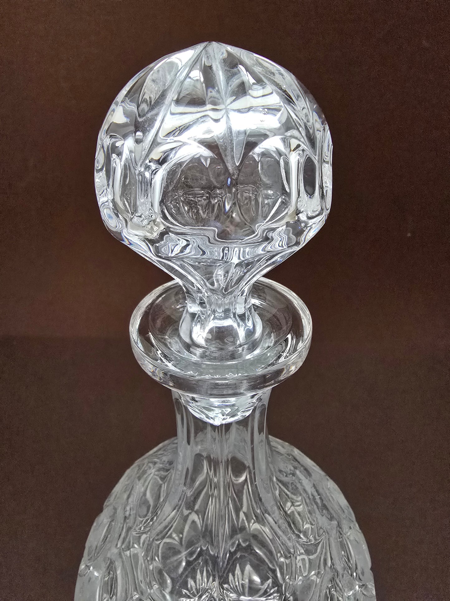 Heavy crystal decanter 1950s Germany