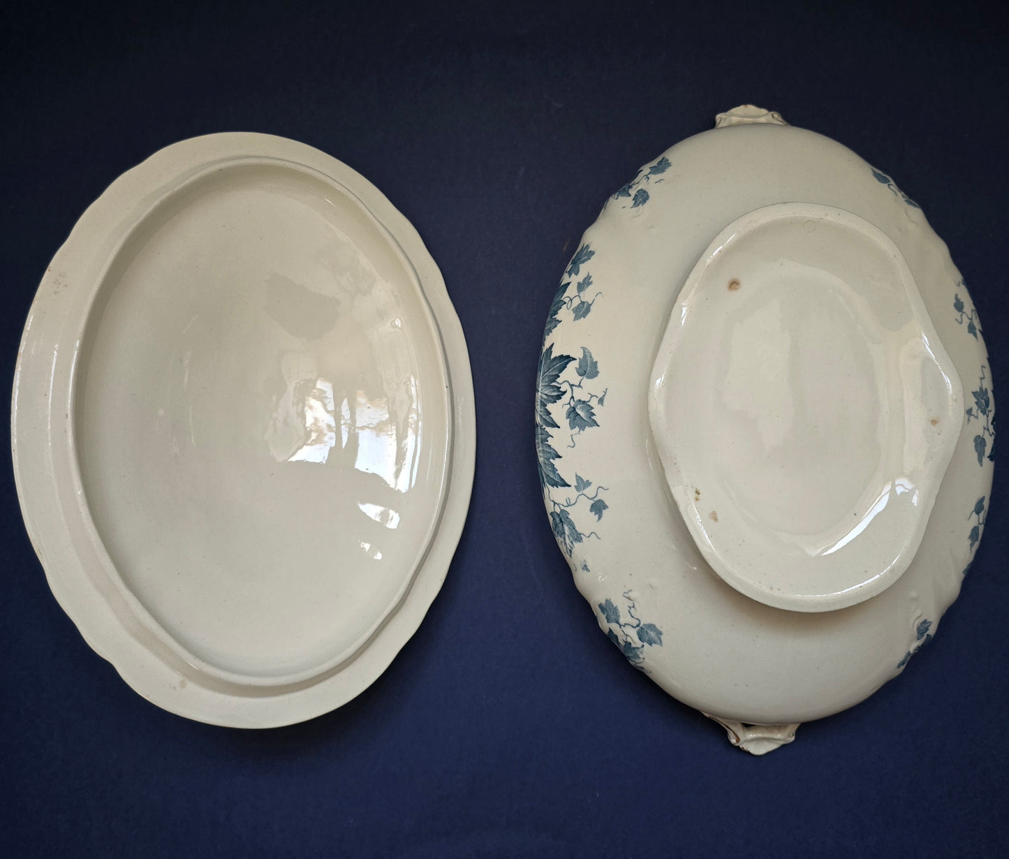 Victorian Terrine with Lid - William Hume 1894 Maple Leaf Pattern