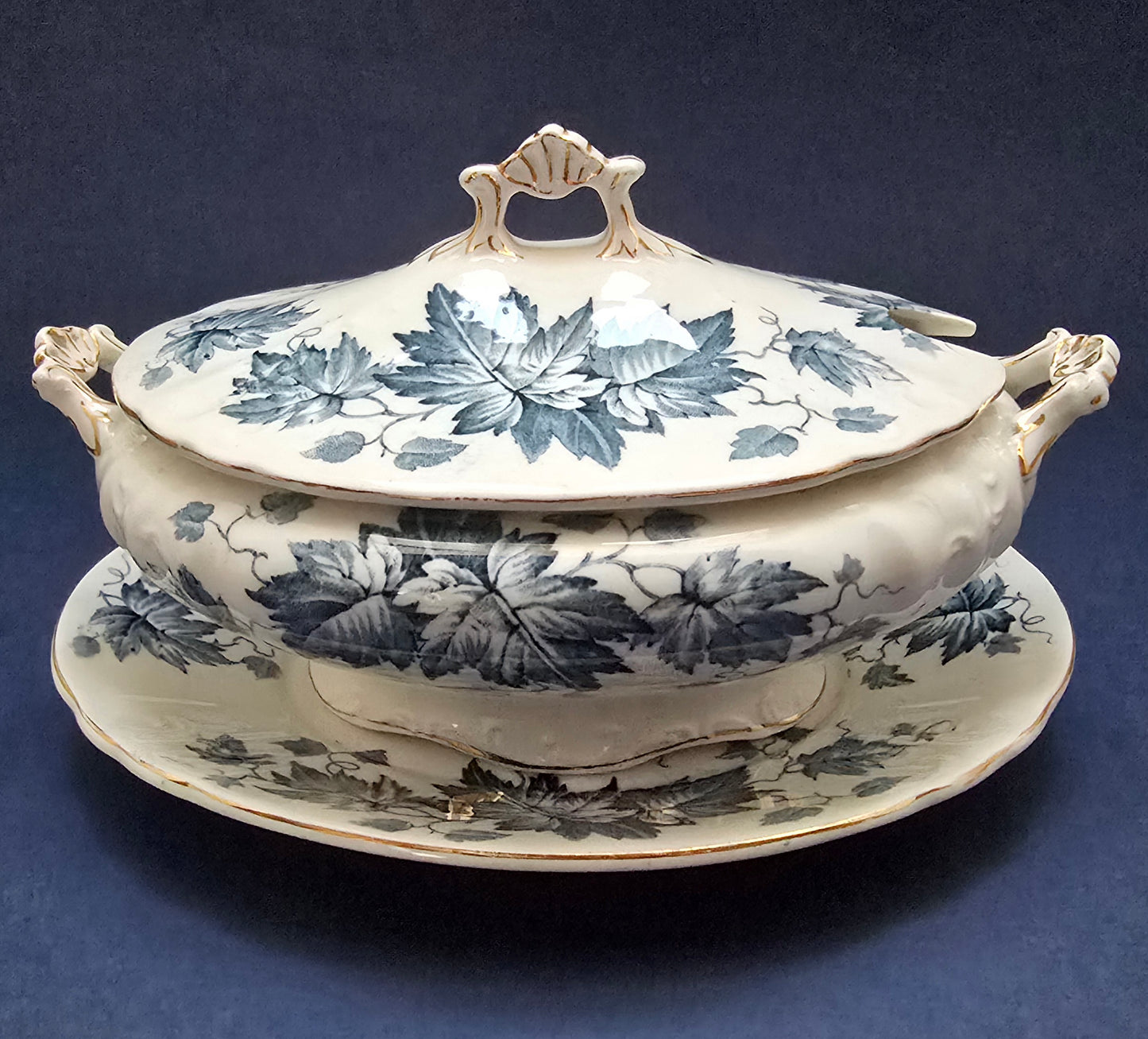 Antique Sauce Tureen Set with Platter - Attributed to William Hume 1894