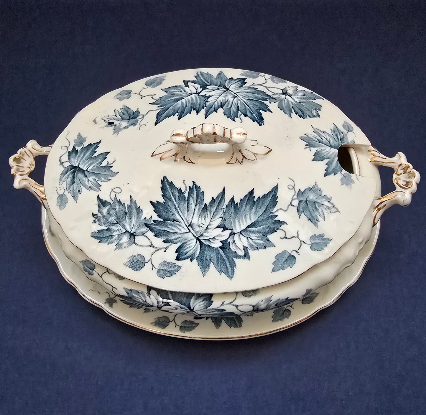 Antique Sauce Tureen Set with Platter - Attributed to William Hume 1894