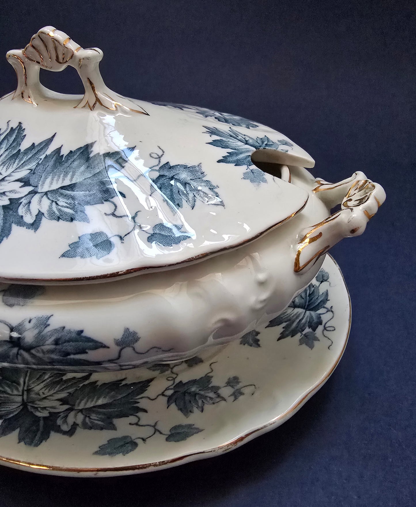 Antique Sauce Tureen Set with Platter - Attributed to William Hume 1894