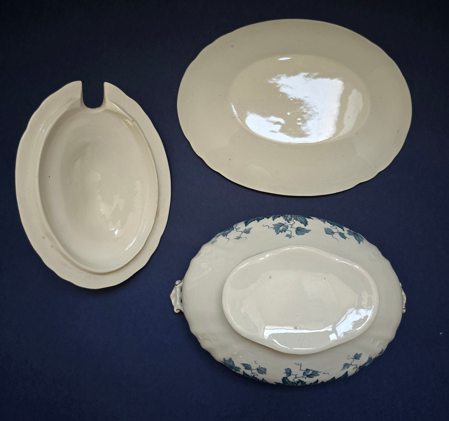 Antique Sauce Tureen Set with Platter - Attributed to William Hume 1894