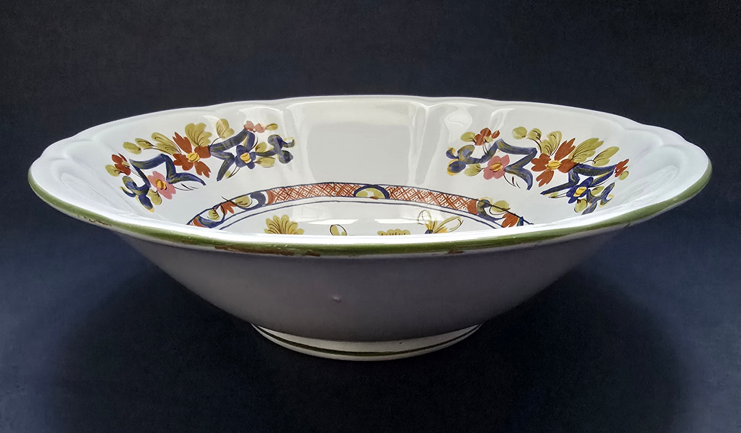 CCI Imola Hand-Painted Majolica Bowl - Imari Style 1950s Italy