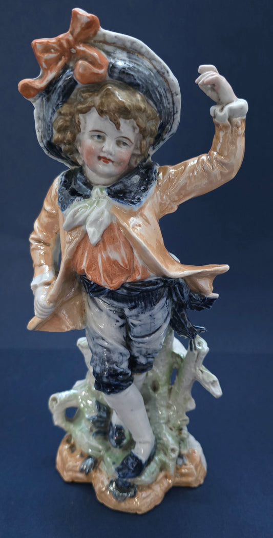 Victorian Staffordshire Flat Back Boy Figurine - 1885