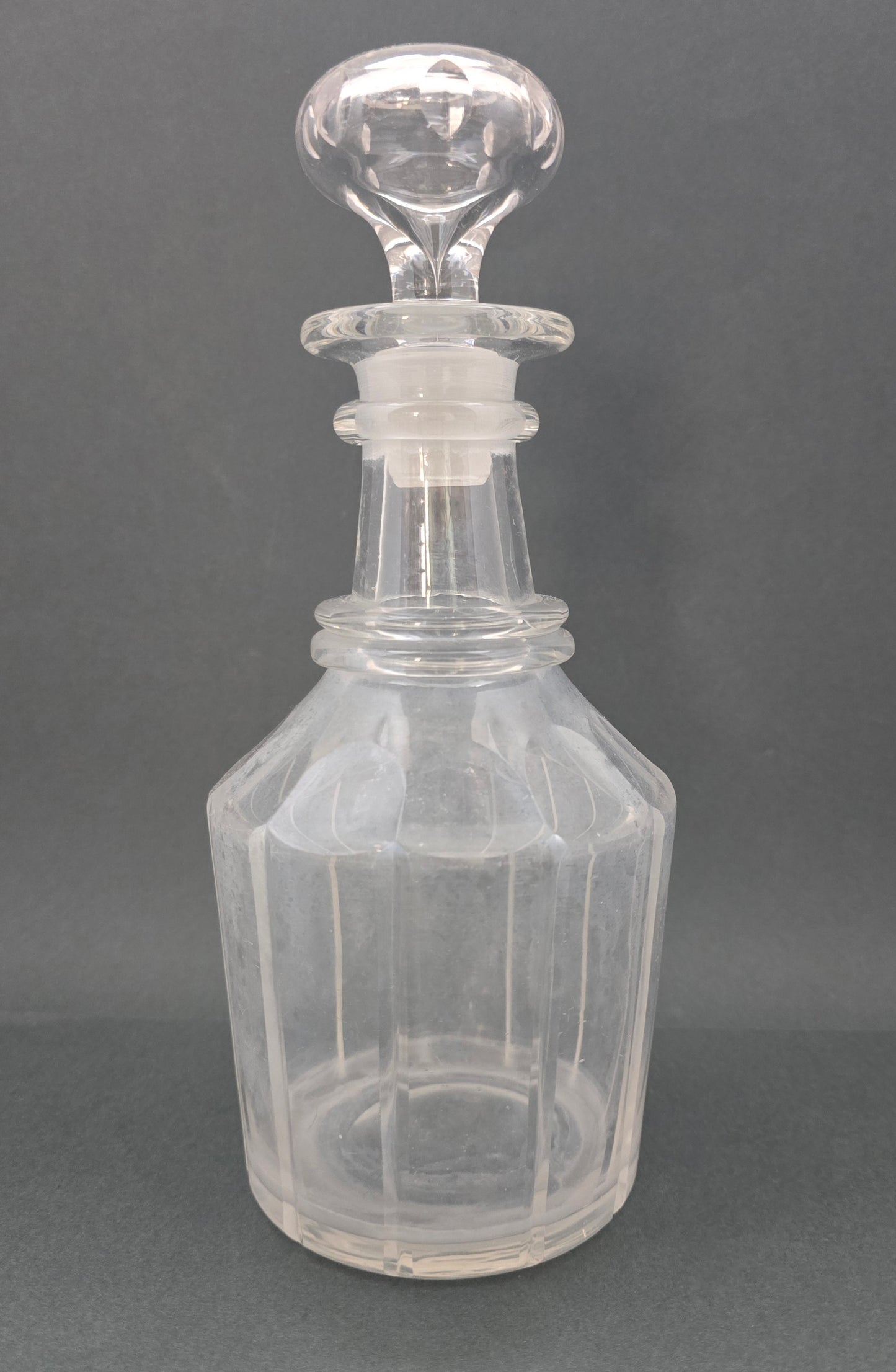 1810 Georgian Cut Glass Decanter with Original Mushroom Stopper