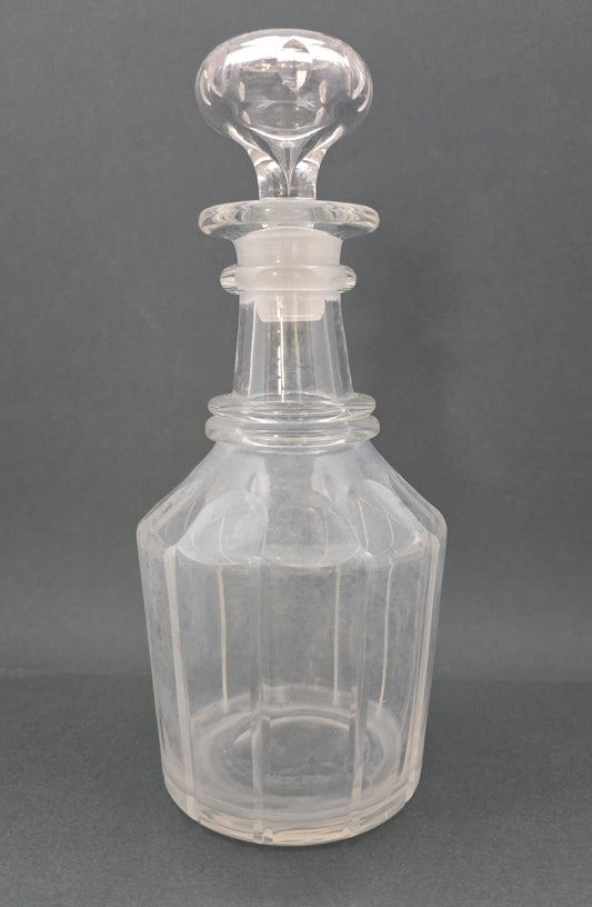 1810 Georgian Cut Glass Decanter with Original Mushroom Stopper