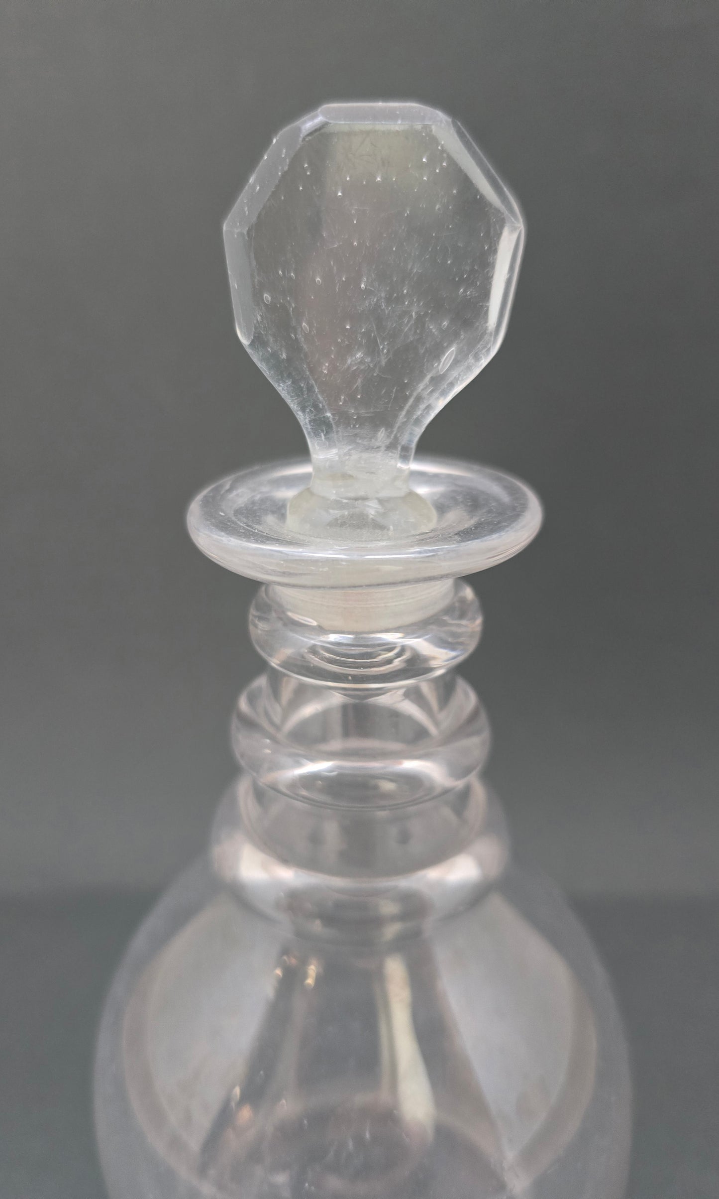 1780 Georgian Glass Decanter with Original Stopper - Triple Ring Neck