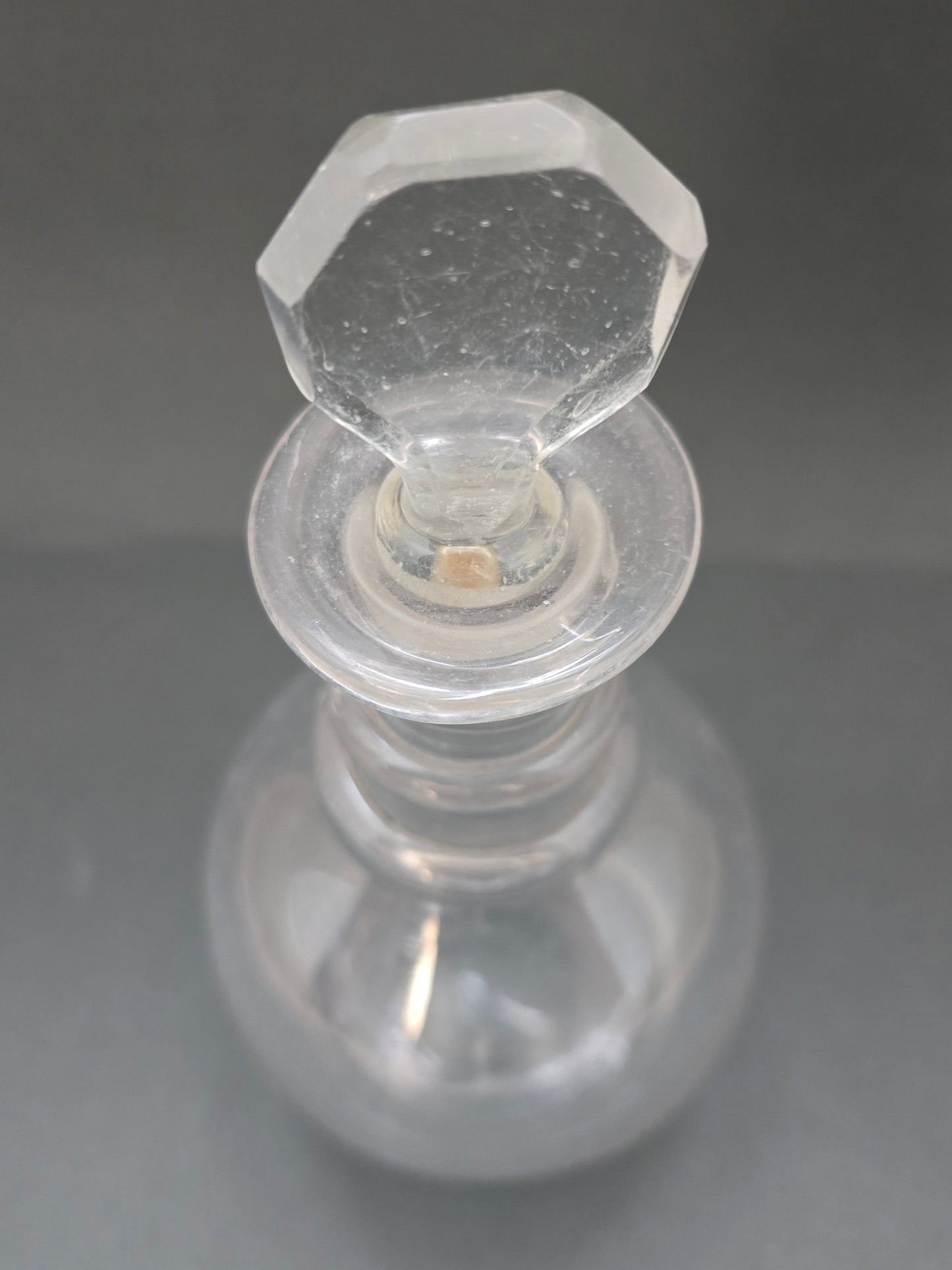 1780 Georgian Glass Decanter with Original Stopper - Triple Ring Neck