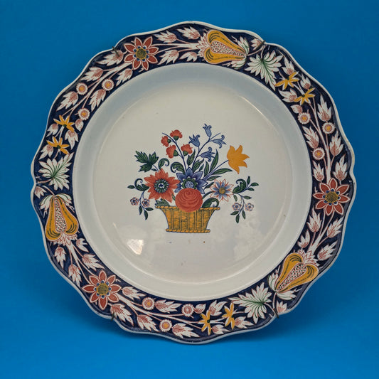 1920s Wedgwood Poiray Wall Plate - Art Deco Floral Etruria England