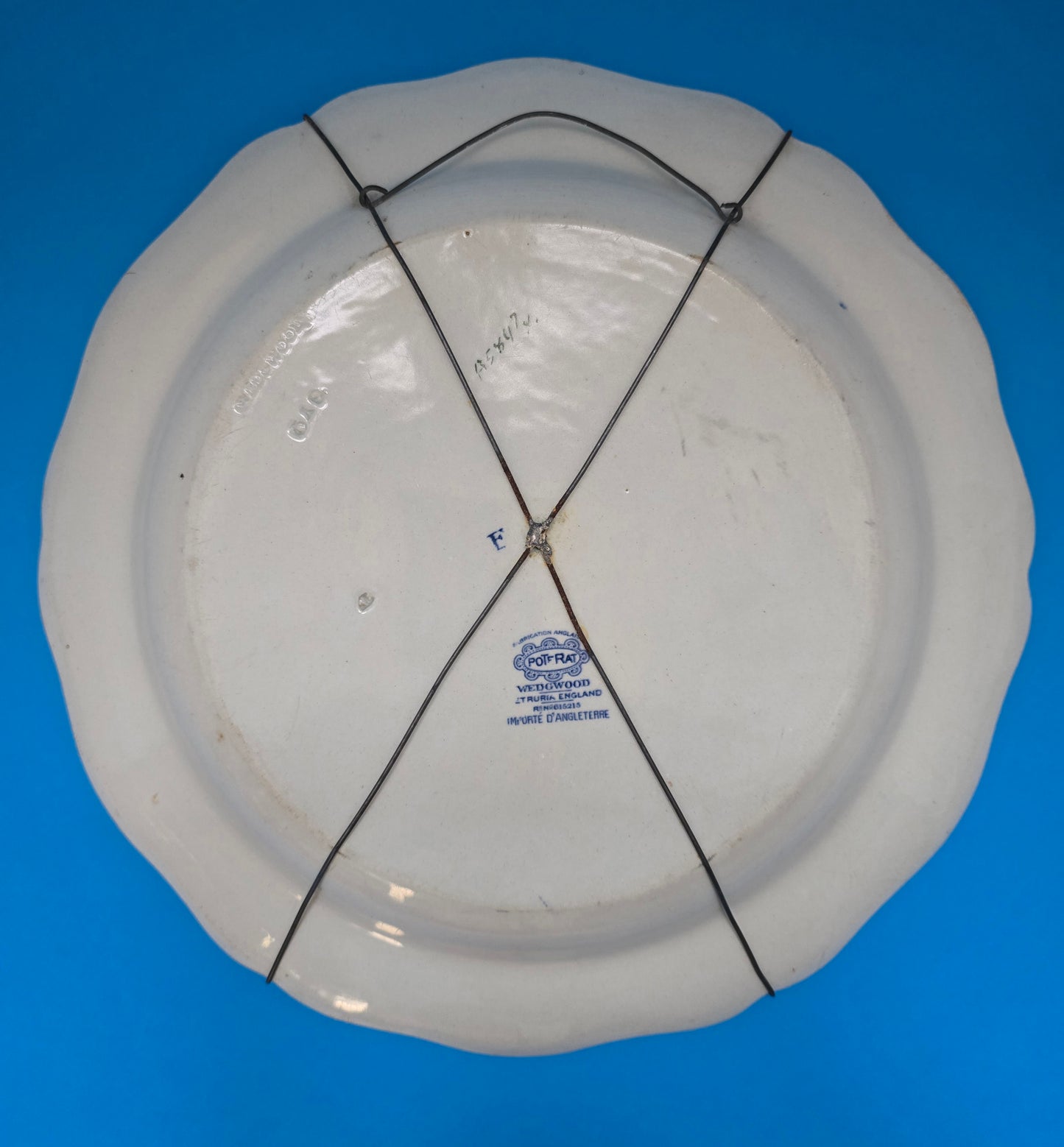 1920s Wedgwood Poiray Wall Plate - Art Deco Floral Etruria England