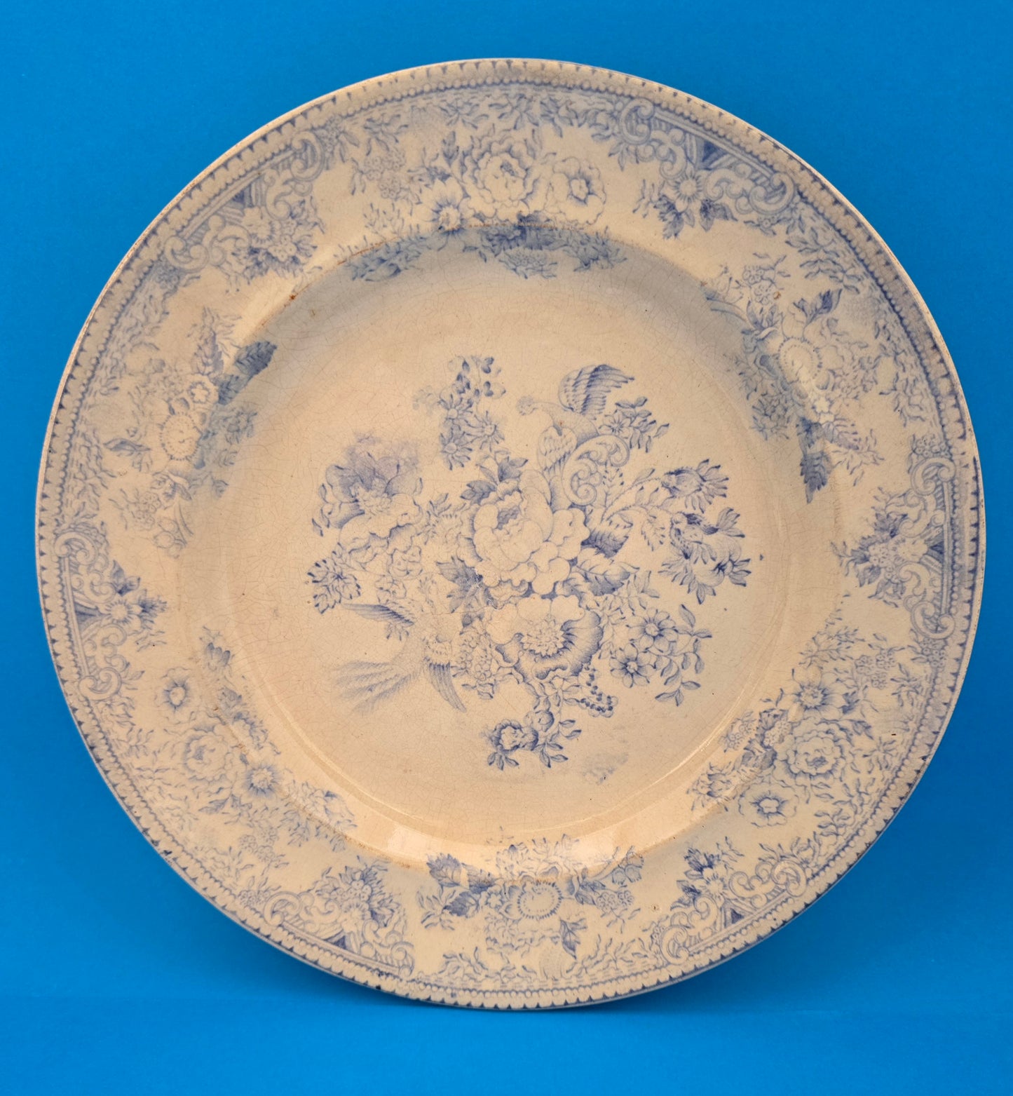 1832 Richard Till & Parker Gething Asian Pheasants Plate - Rare Staffordshire
