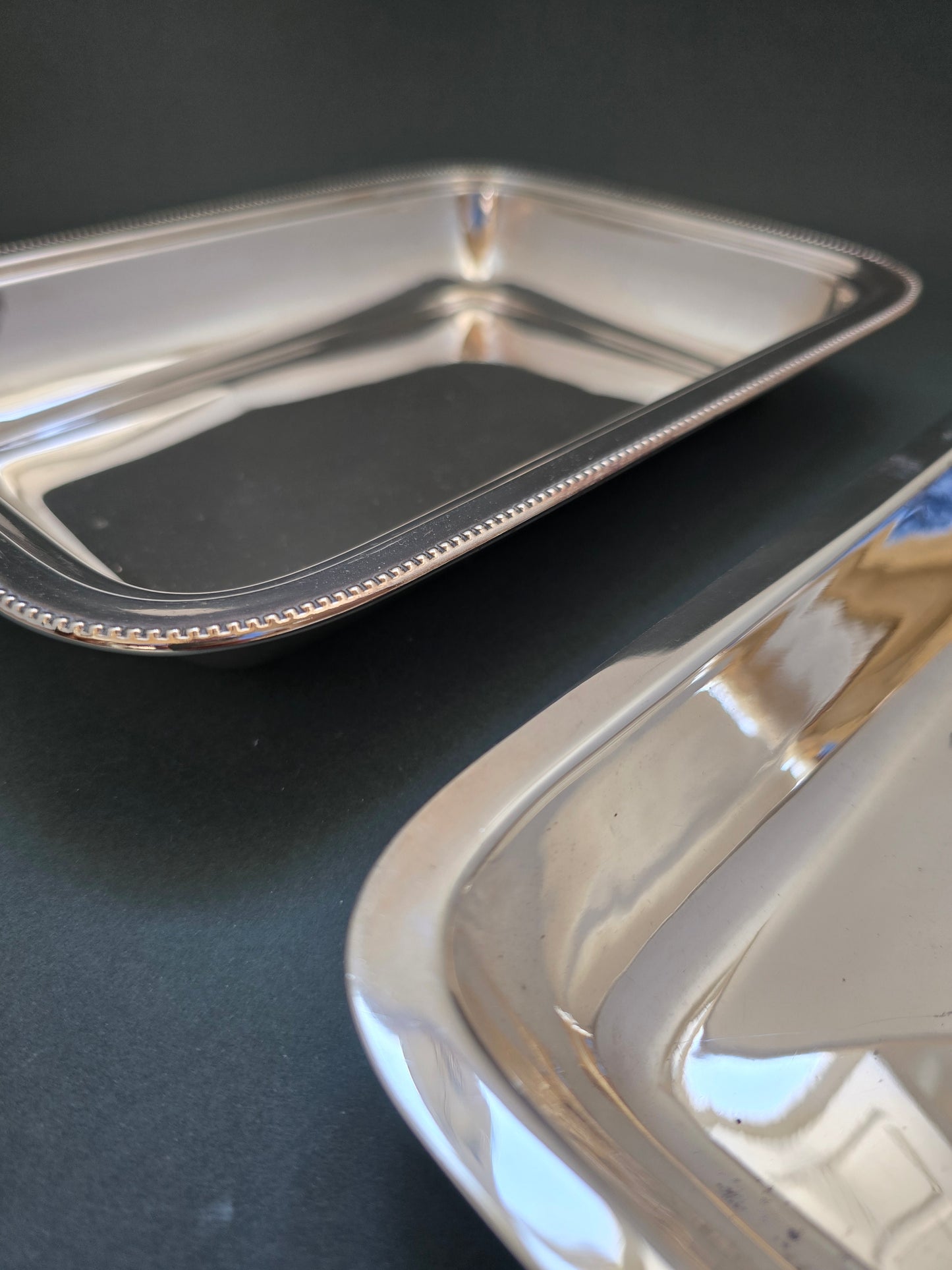 SOLD! English EPNS Silver-Plated Covered Serving Tray - Two-Piece with Lid