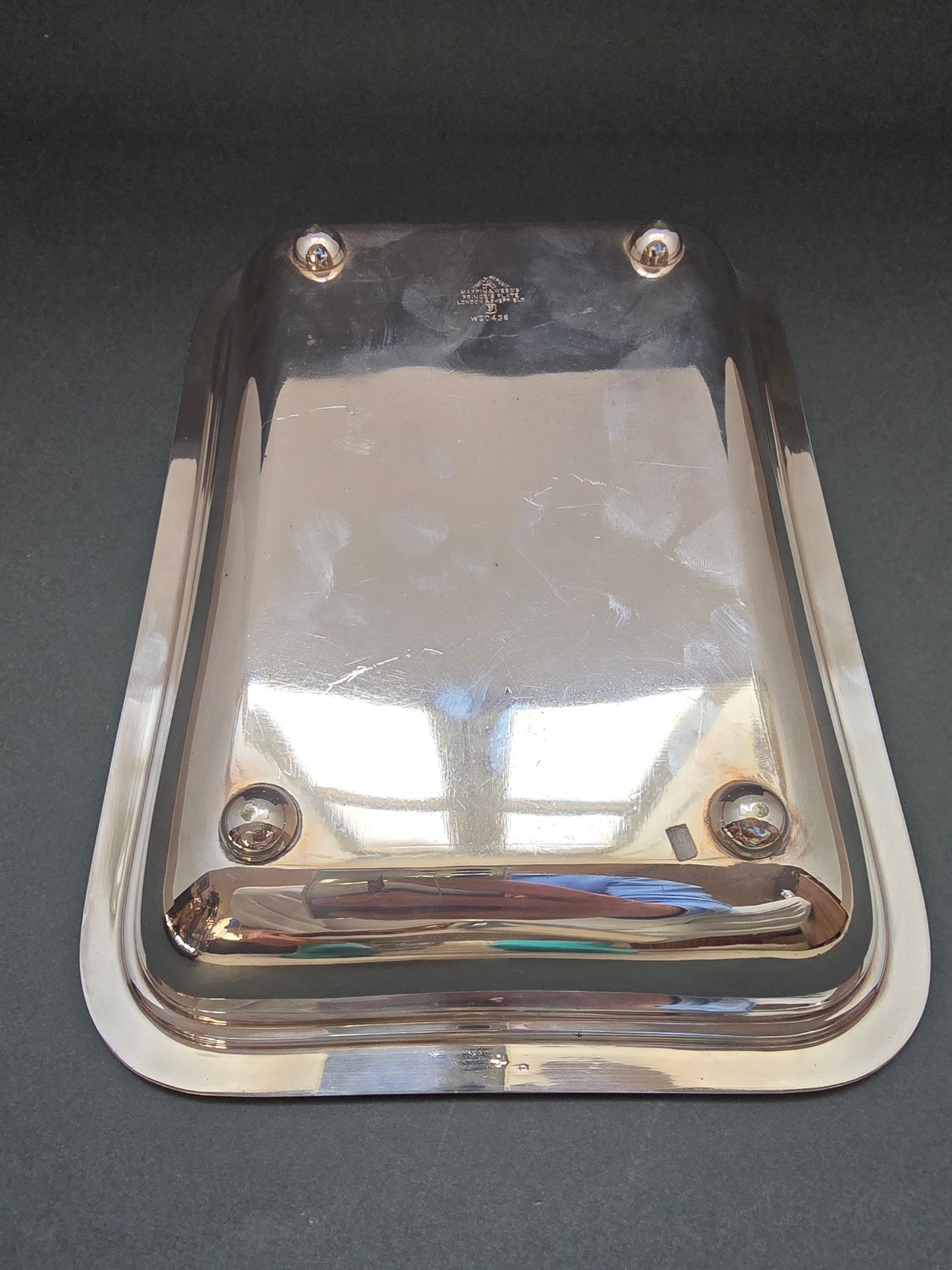 Mappin & Webb Princes Plate Triple Deposit Double Serving Tray with Removable Handle (1890)