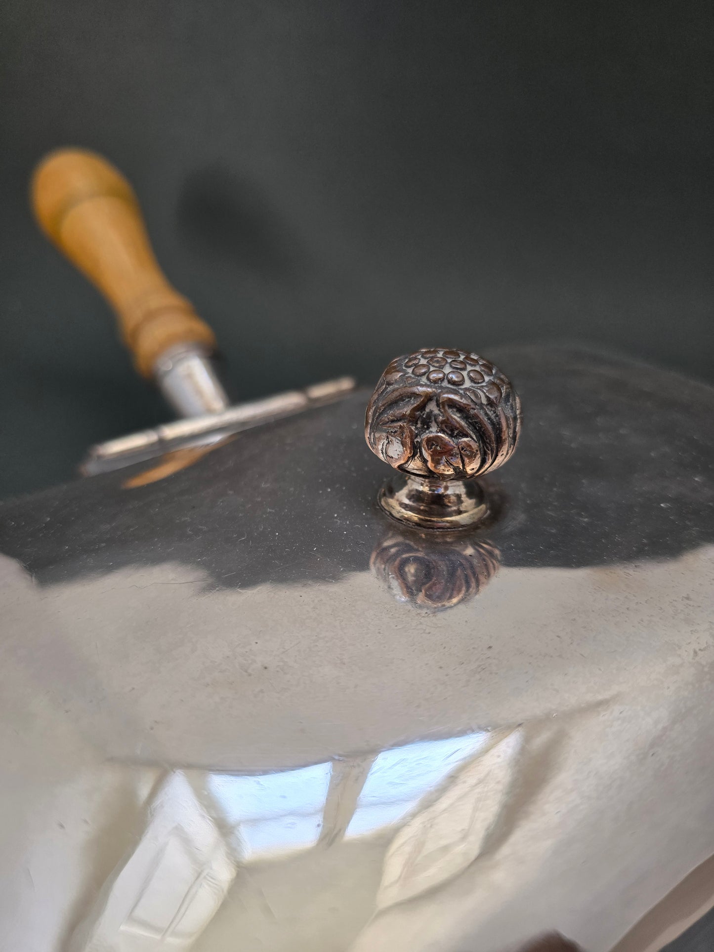 Victorian Silver Plated Welsh Rarebit Server with Ivorine Handle (1890)