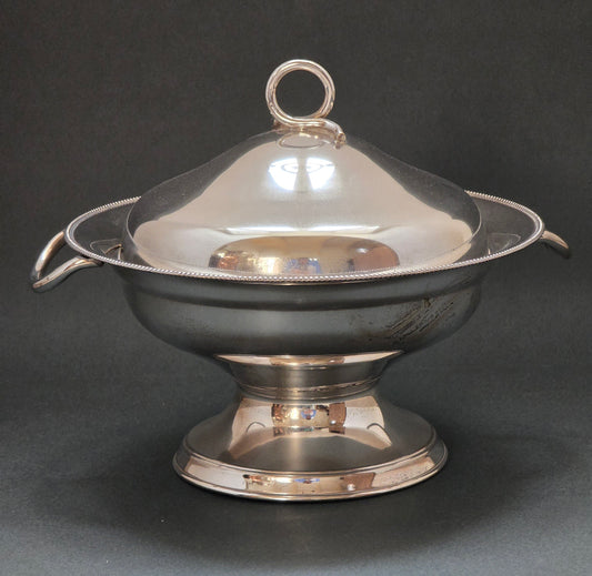 Art Deco Silver Plated Tureen with Matching Lid (1930s)