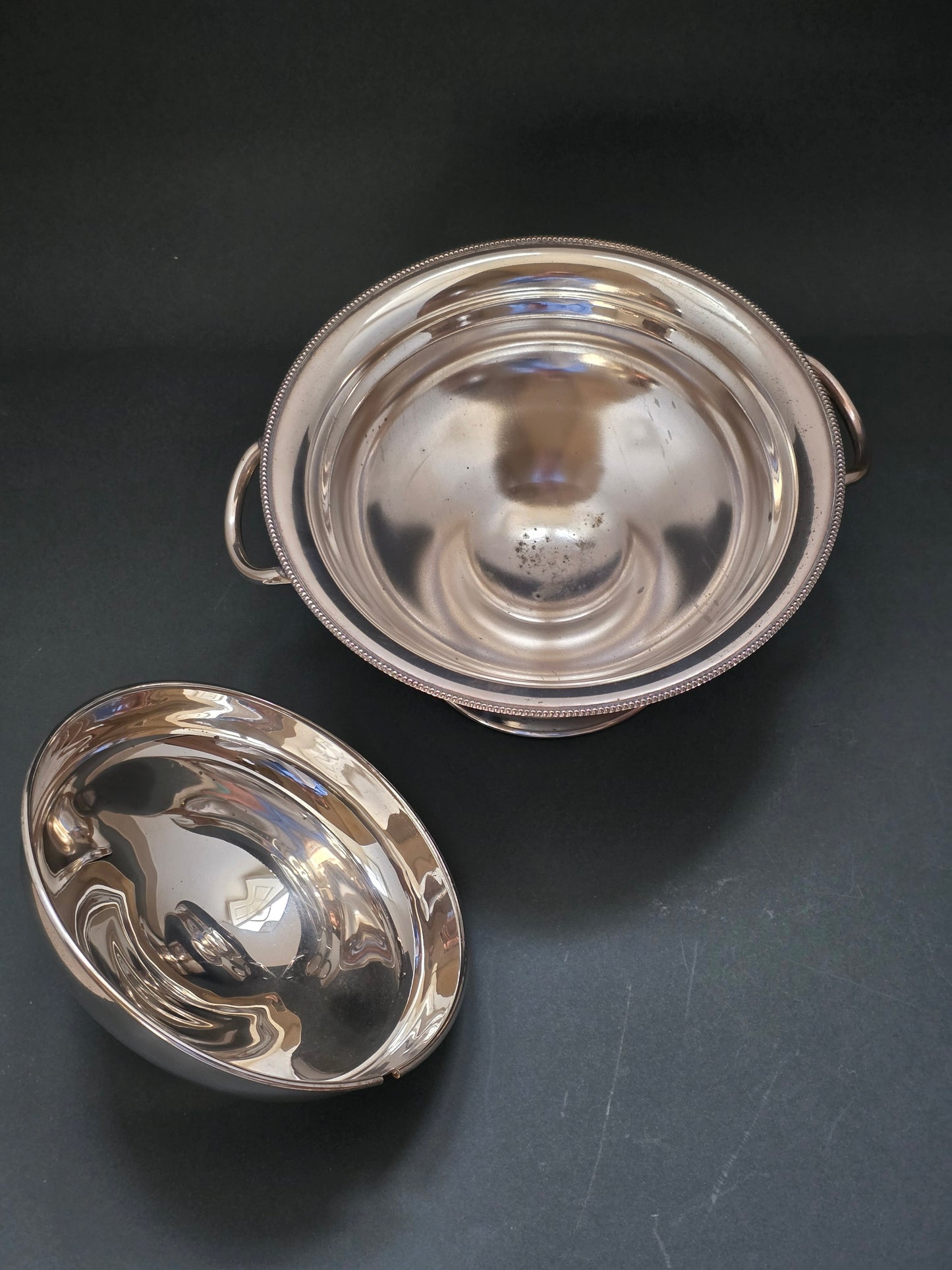 Art Deco Silver Plated Tureen with Matching Lid (1930s)