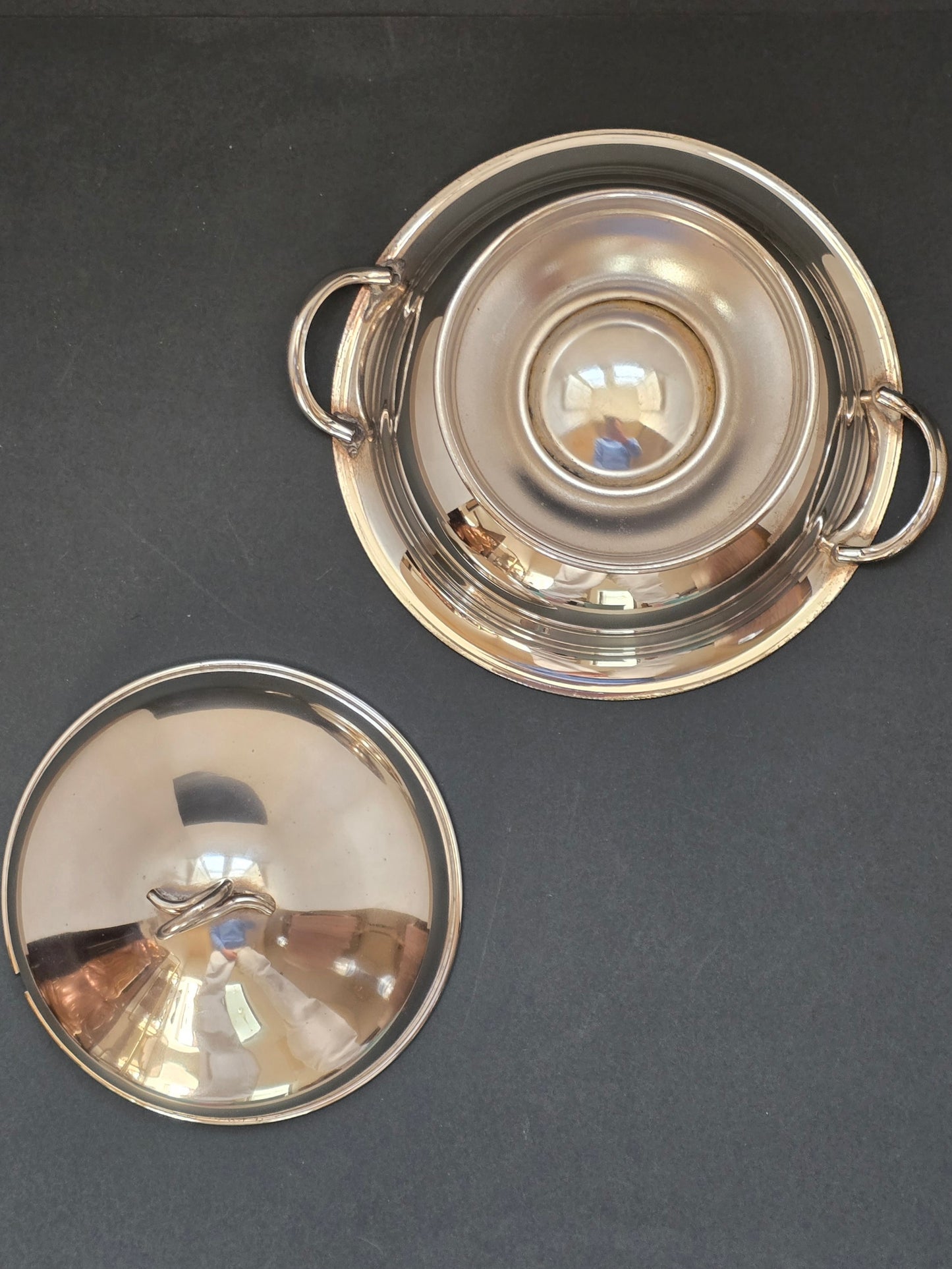 Art Deco Silver Plated Tureen with Matching Lid (1930s)