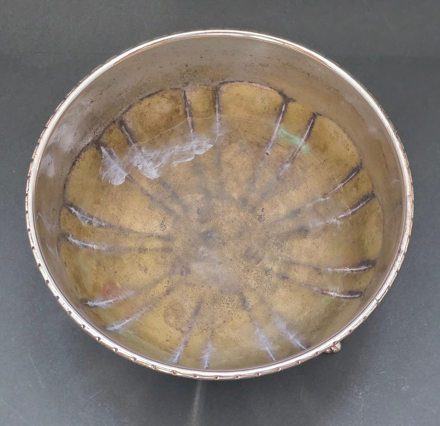Glen Silver Plated Footed Bowl with Decorative Rim - Made in England (1910)