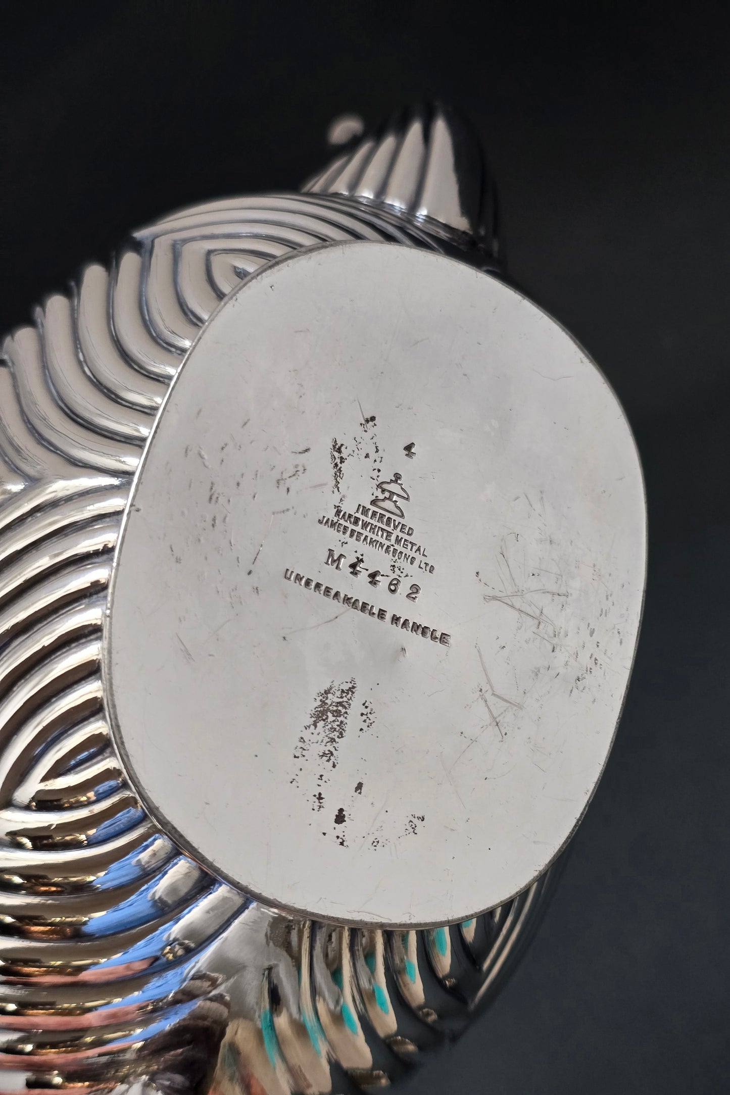 James Deakin & Sons Edwardian 3-Piece Tea Set - Hard White Metal Sheffield (Early 1900s)