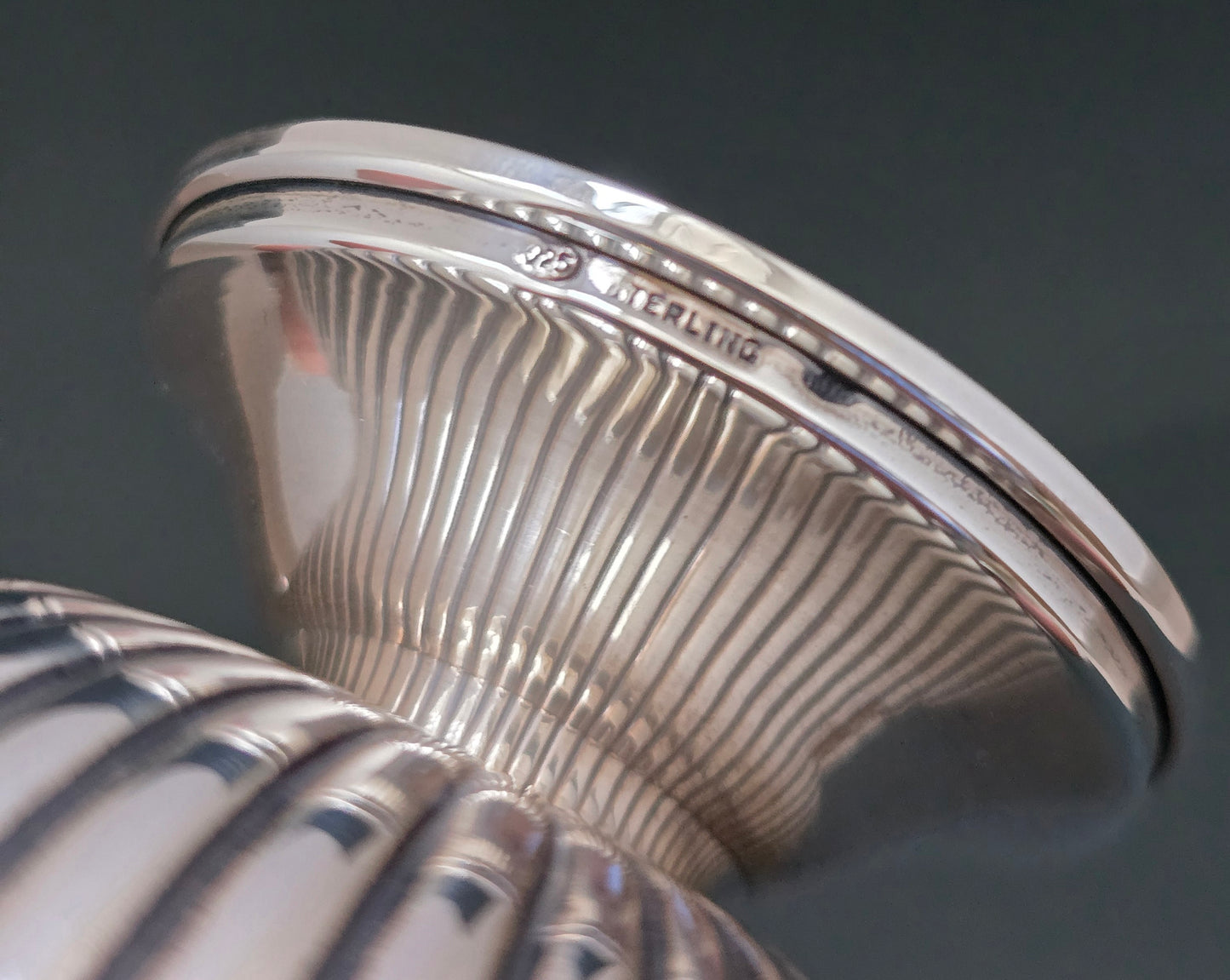 American Sterling Silver Sugar Bowl with Ornate Handles and Lid (circa 1880-1900)