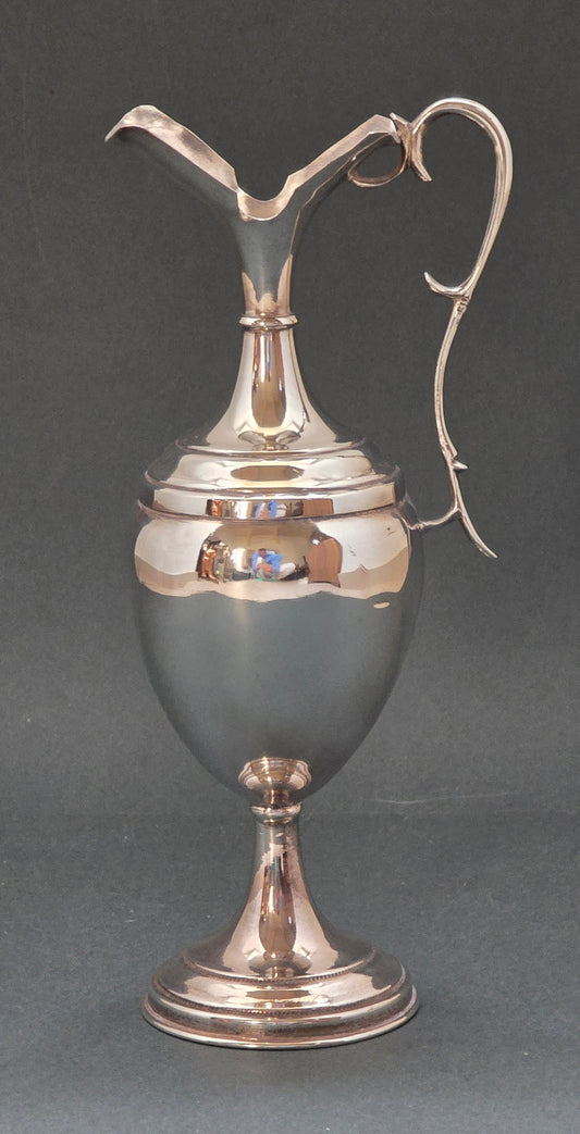 Antique German 900 Silver Claret Jug with Crescent Moon Mark (circa 1870)