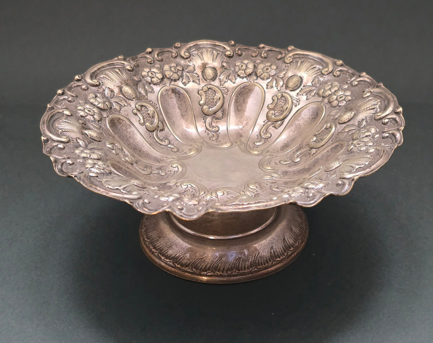Victorian EPNS Rococo Revival Pierced Compote on Pedestal (circa 1870-1890)