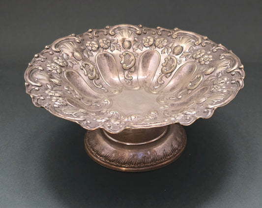 Victorian EPNS Rococo Revival Pierced Compote on Pedestal (circa 1870-1890)