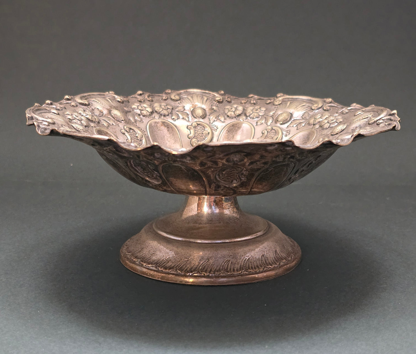 Victorian EPNS Rococo Revival Pierced Compote on Pedestal (circa 1870-1890)