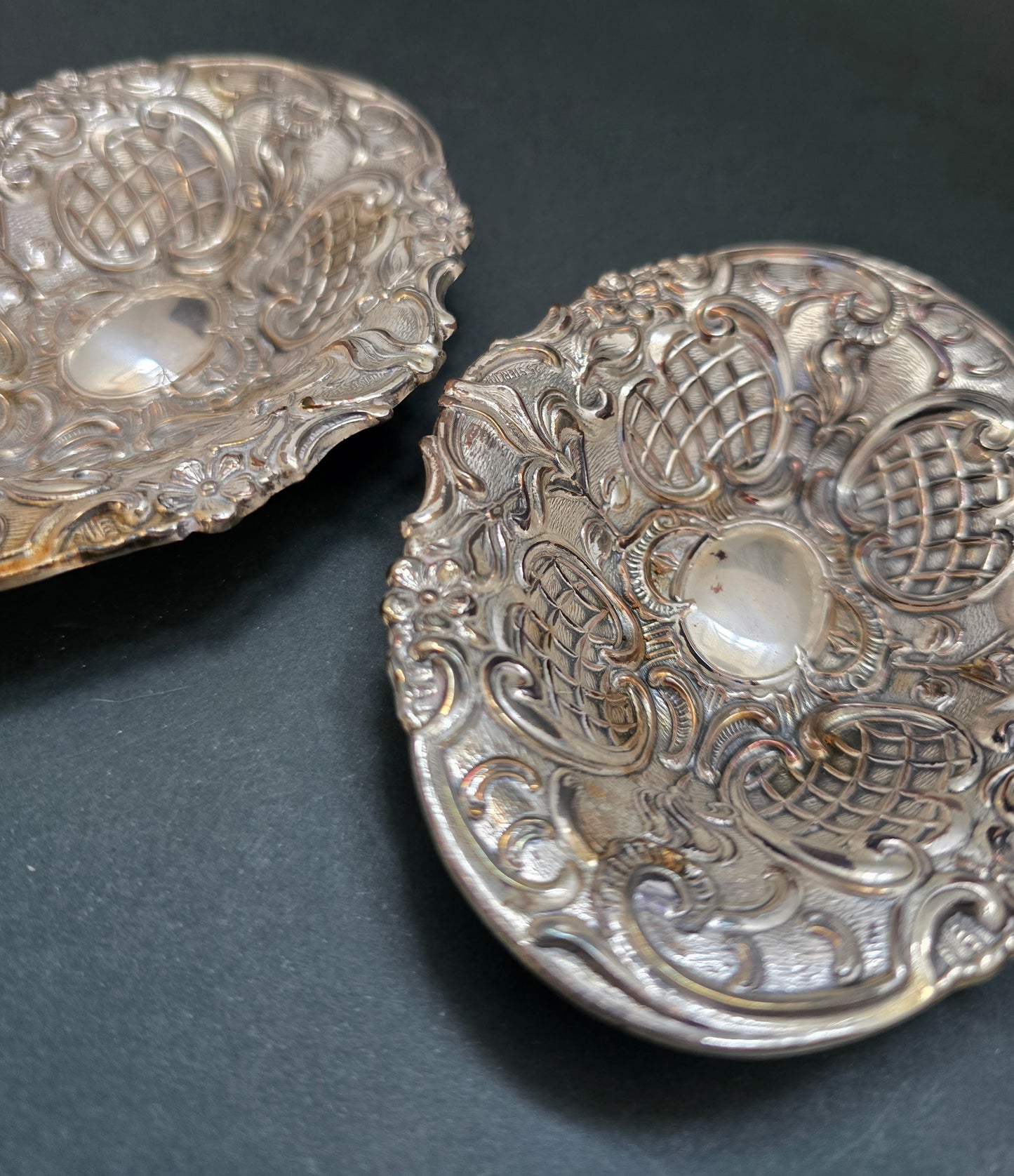 American Sterling Silver 925 Pierced Bonbon Dish - Rococo Revival (circa 1910)