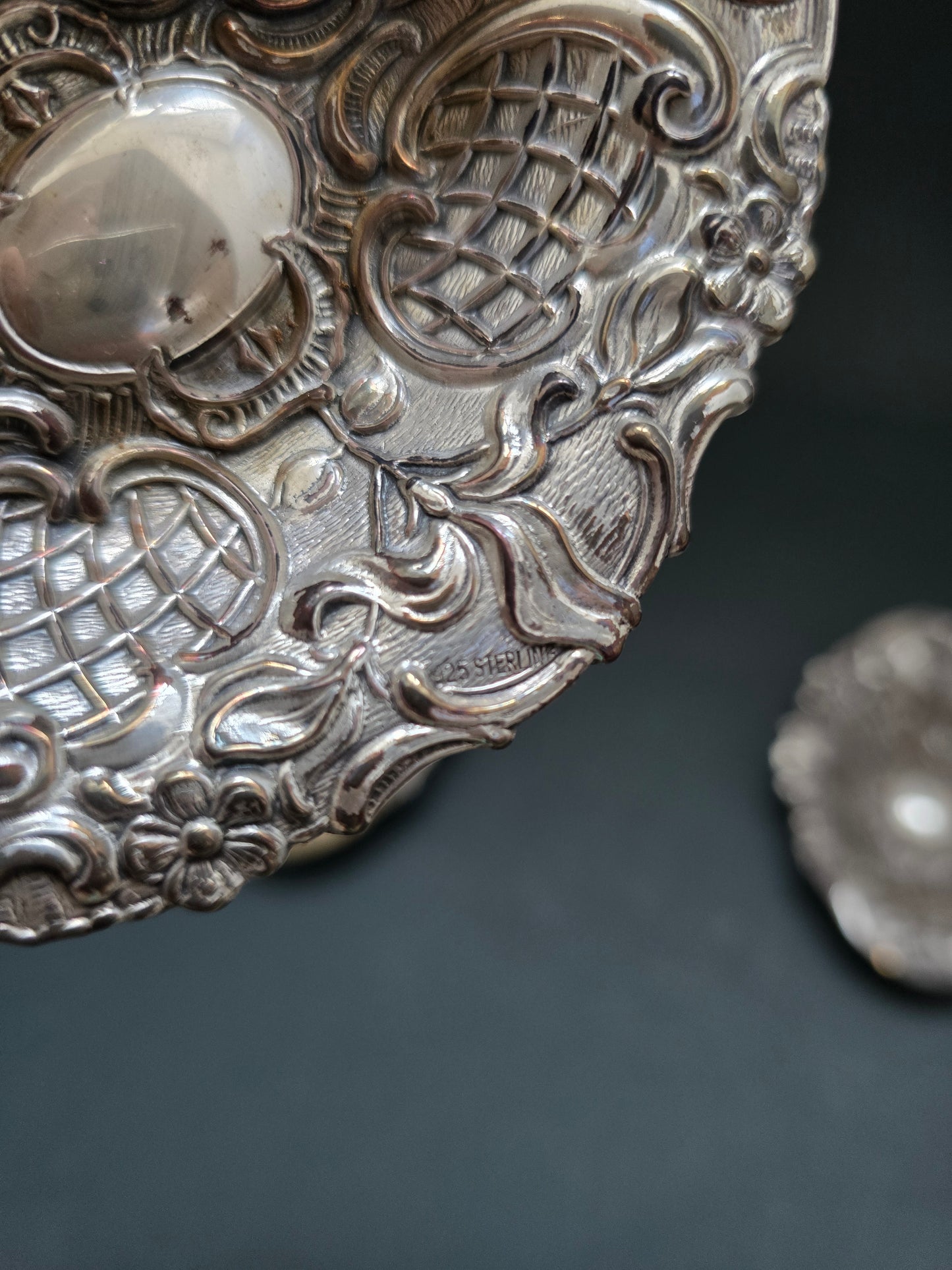 American Sterling Silver 925 Pierced Bonbon Dish - Rococo Revival (circa 1910)