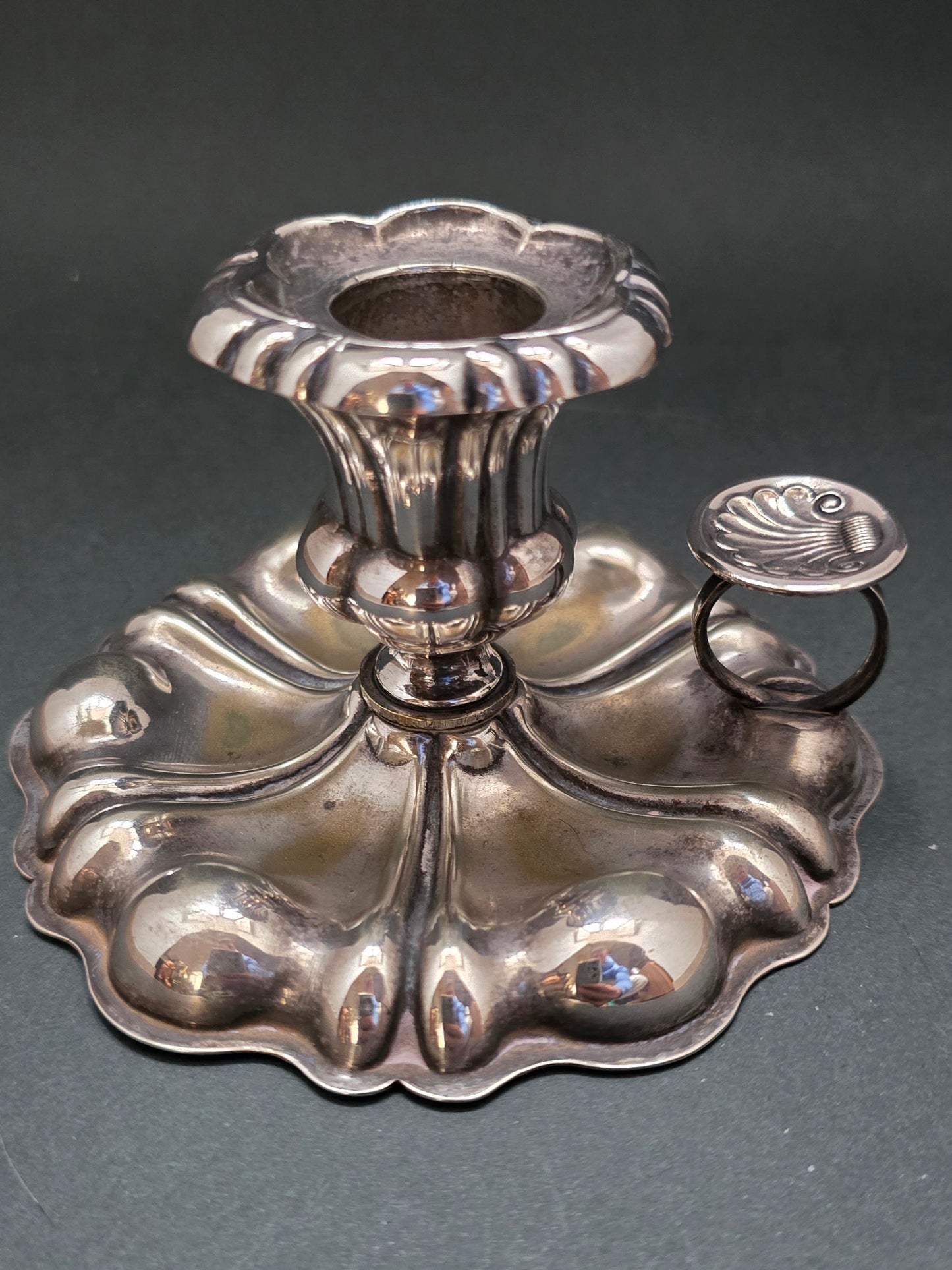 Berndorf Metalware Factory Chamber Candlestick with Bear Mark (circa 1860-1880)