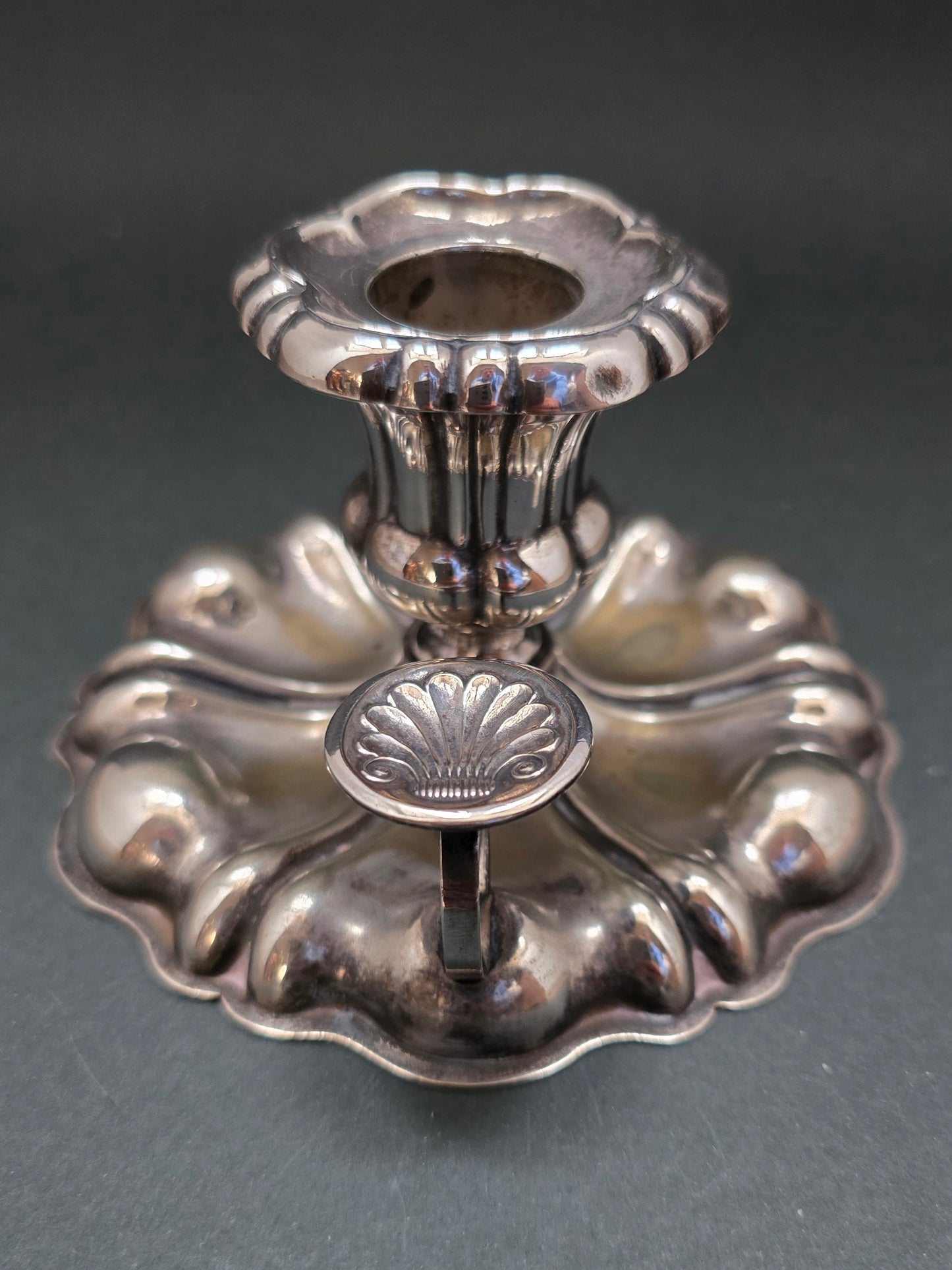 Berndorf Metalware Factory Chamber Candlestick with Bear Mark (circa 1860-1880)
