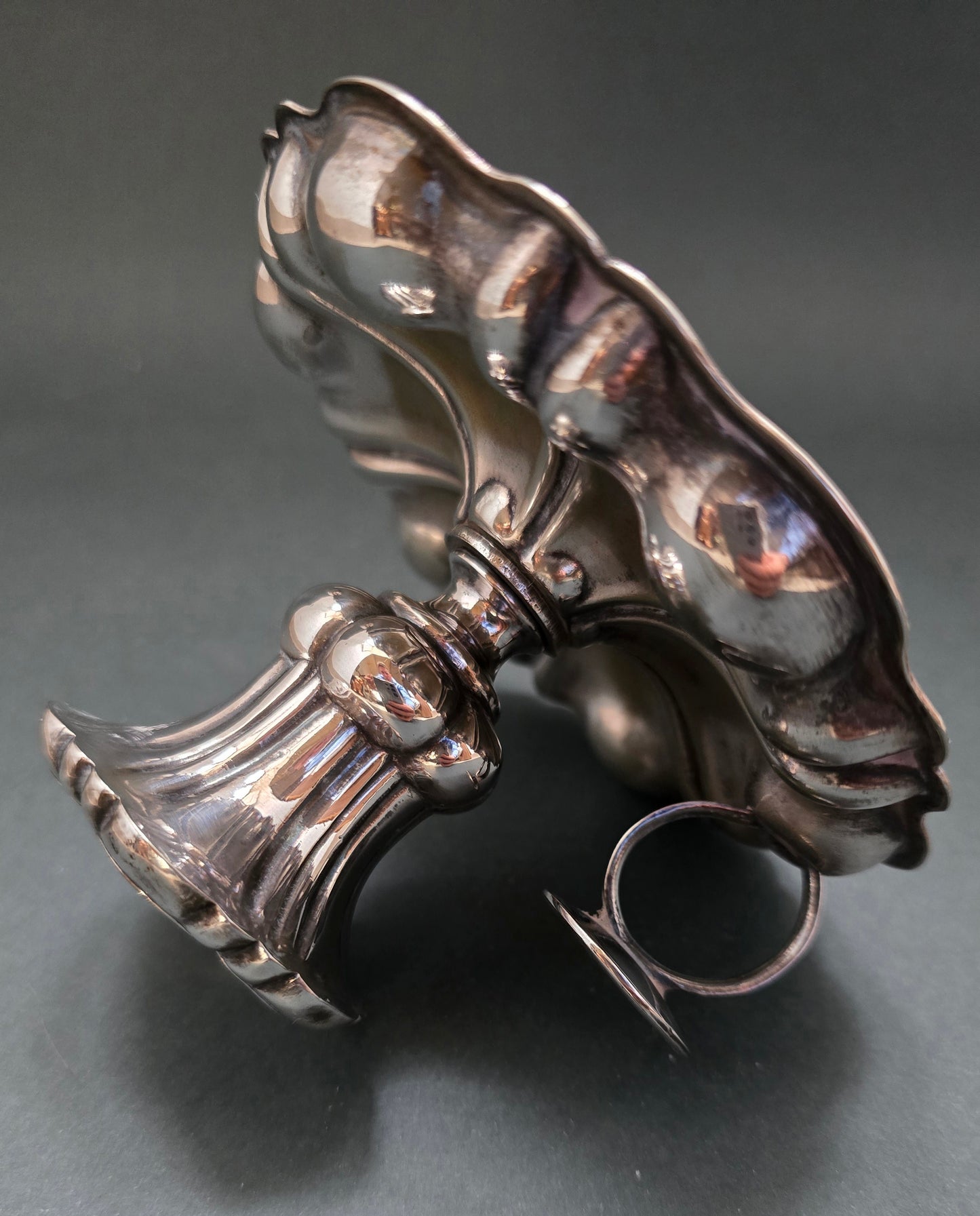 Berndorf Metalware Factory Chamber Candlestick with Bear Mark (circa 1860-1880)