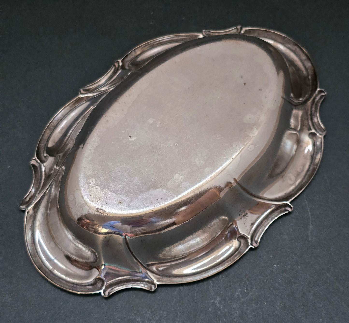 Art Nouveau Silver Plated Dish with Flowing Organic Design - Elegant Tableware or Soap Dish (circa 1905)