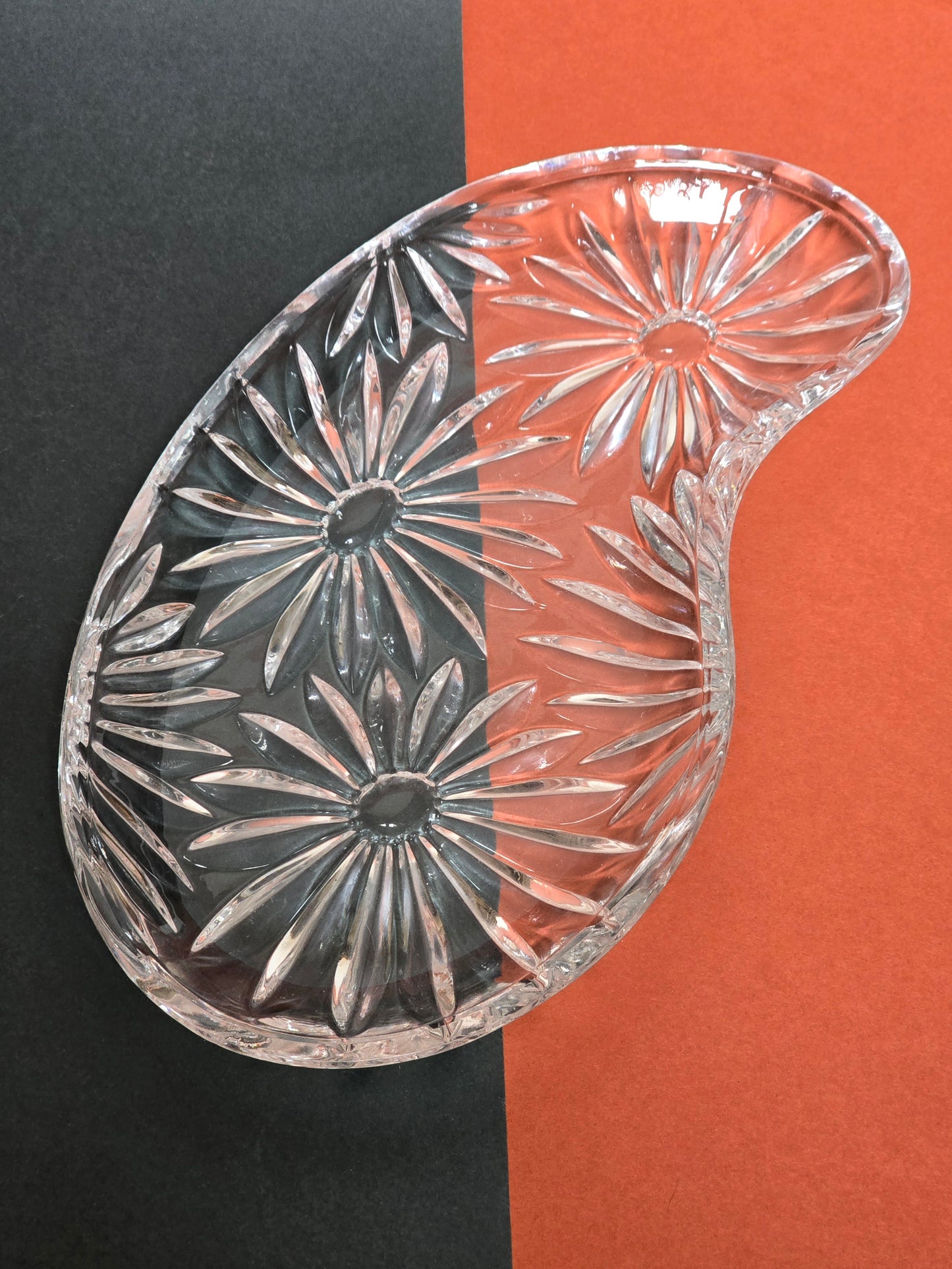 Art Deco Crystal Vanity Set 1930s - 3-Piece Cut Glass with Atomizer and Tray
