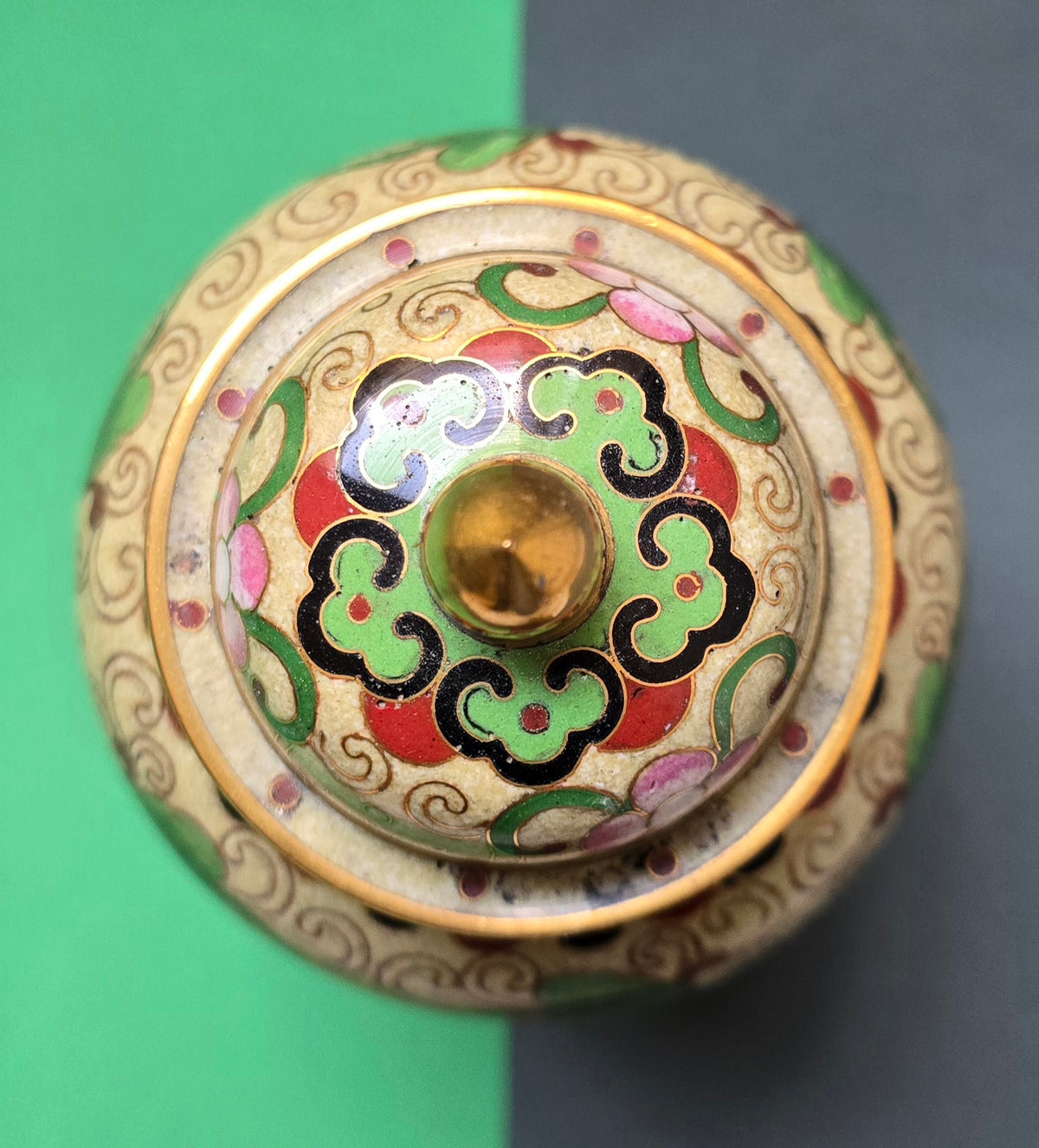 Chinese Cloisonn Vase With Lid Stand Peony Ruyi Cloud 1930s 40s 16 chinese-cloisonn-vase-with-lid-stand-peony-ruyi-cloud-1930s-40s-16