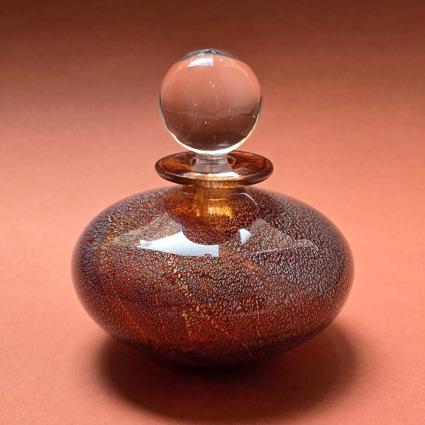 Phoenician Glass Malta Signed Perfume Bottle, c.1980s