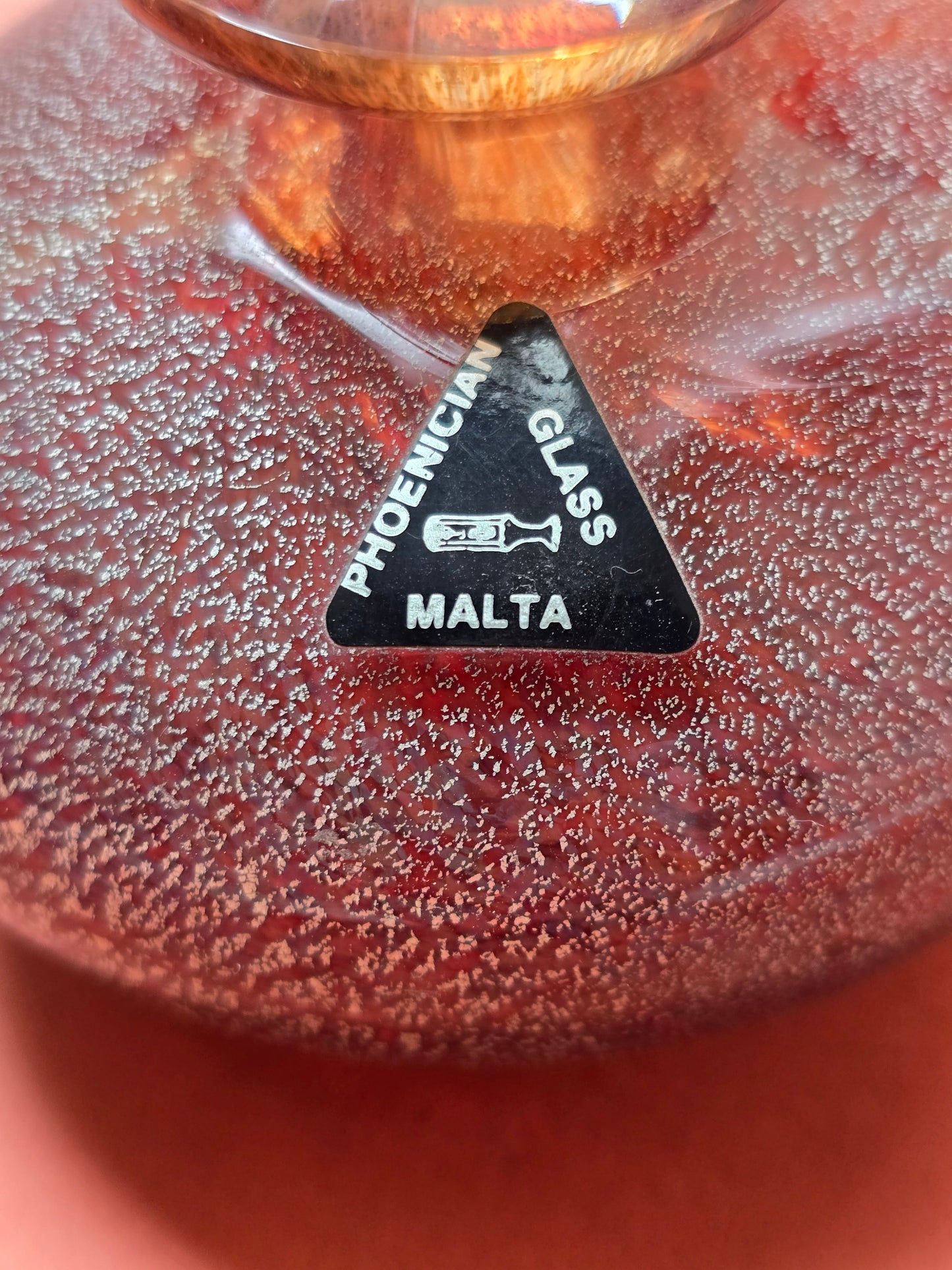 Phoenician Glass Malta Signed Perfume Bottle, c.1980s