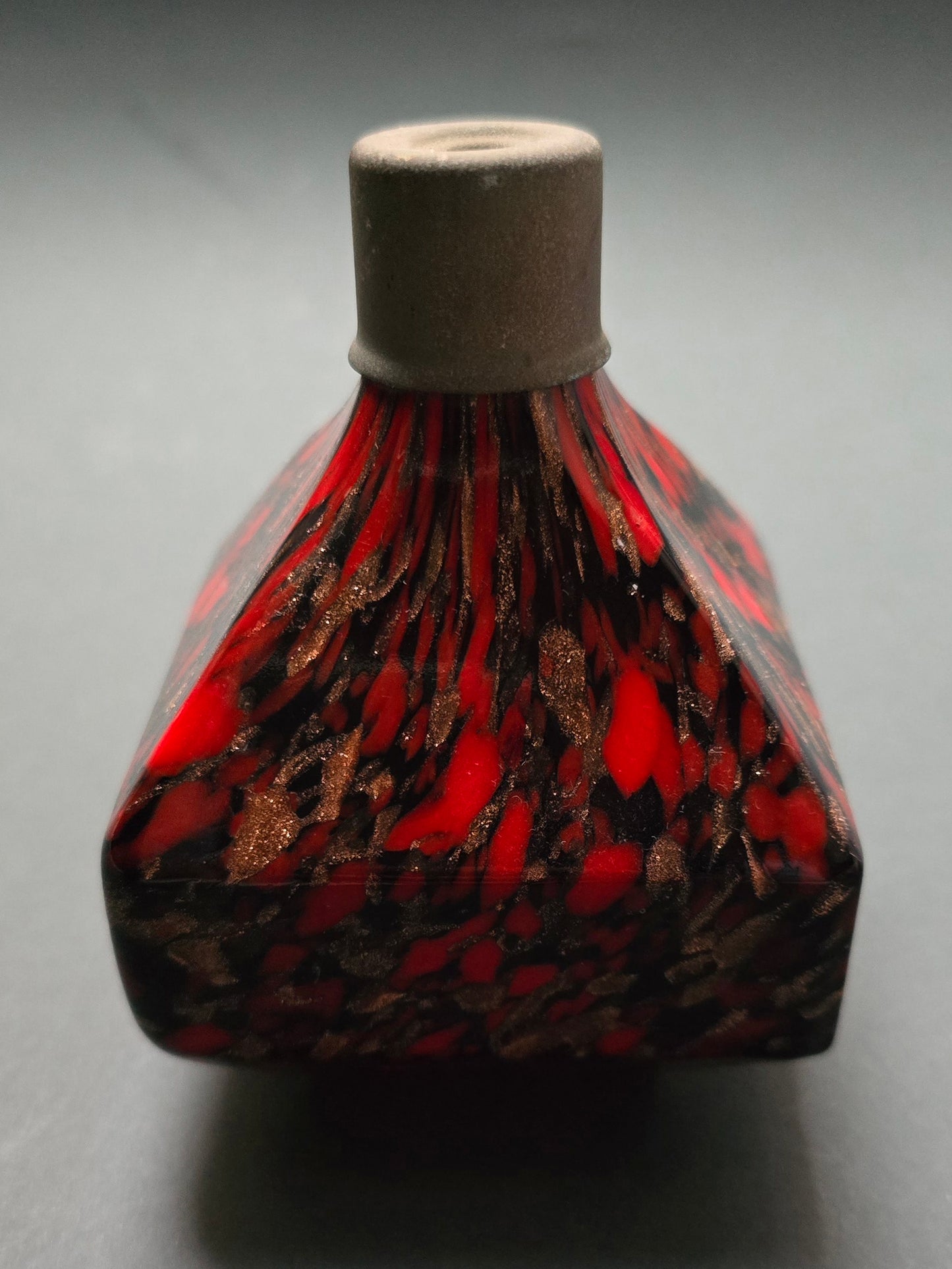 Vincenzo Nason & C. Murano Glass Toilet Set – Red, Black & Gold Aventurine, 1950s