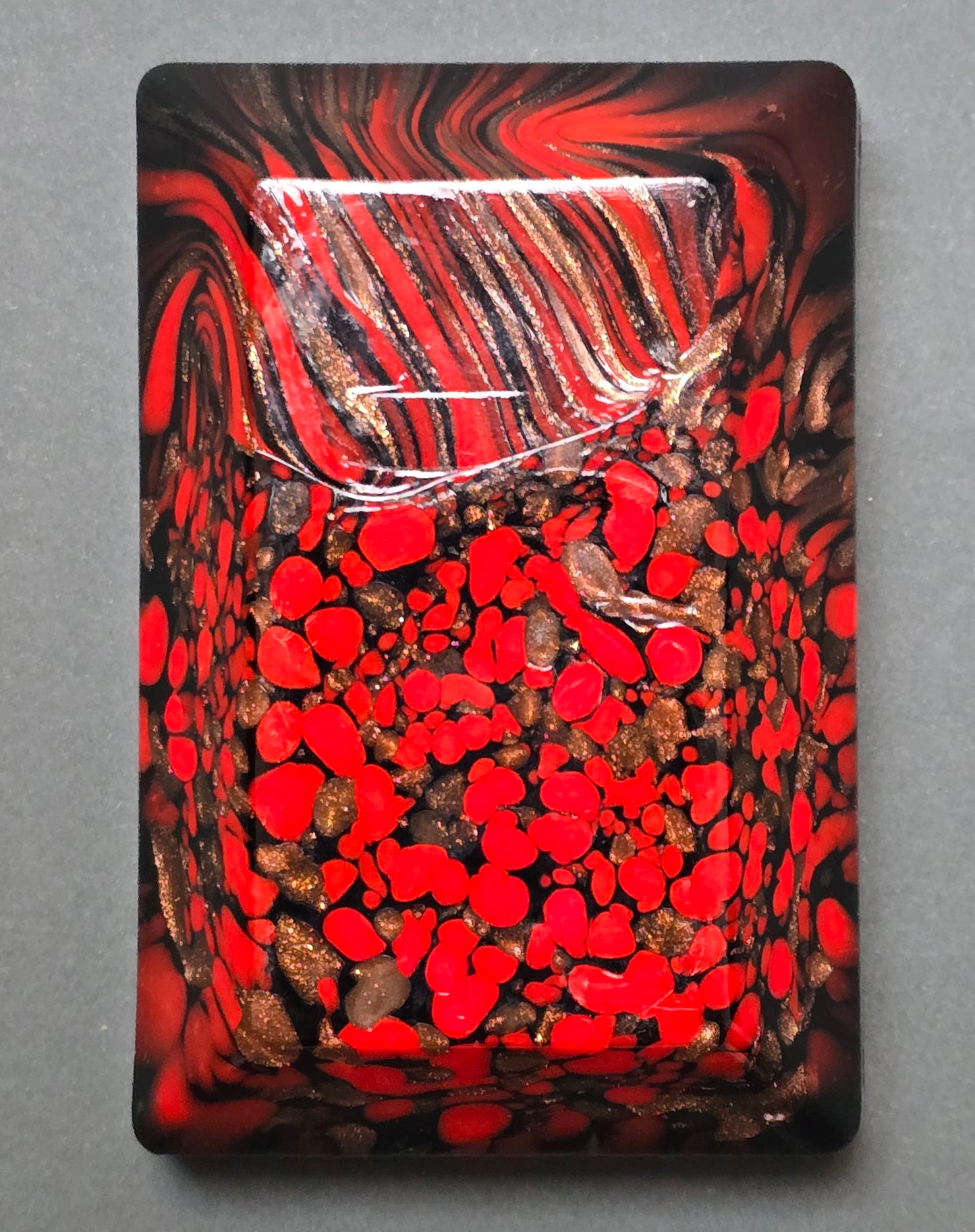 Vincenzo Nason & C. Murano Glass Toilet Set – Red, Black & Gold Aventurine, 1950s